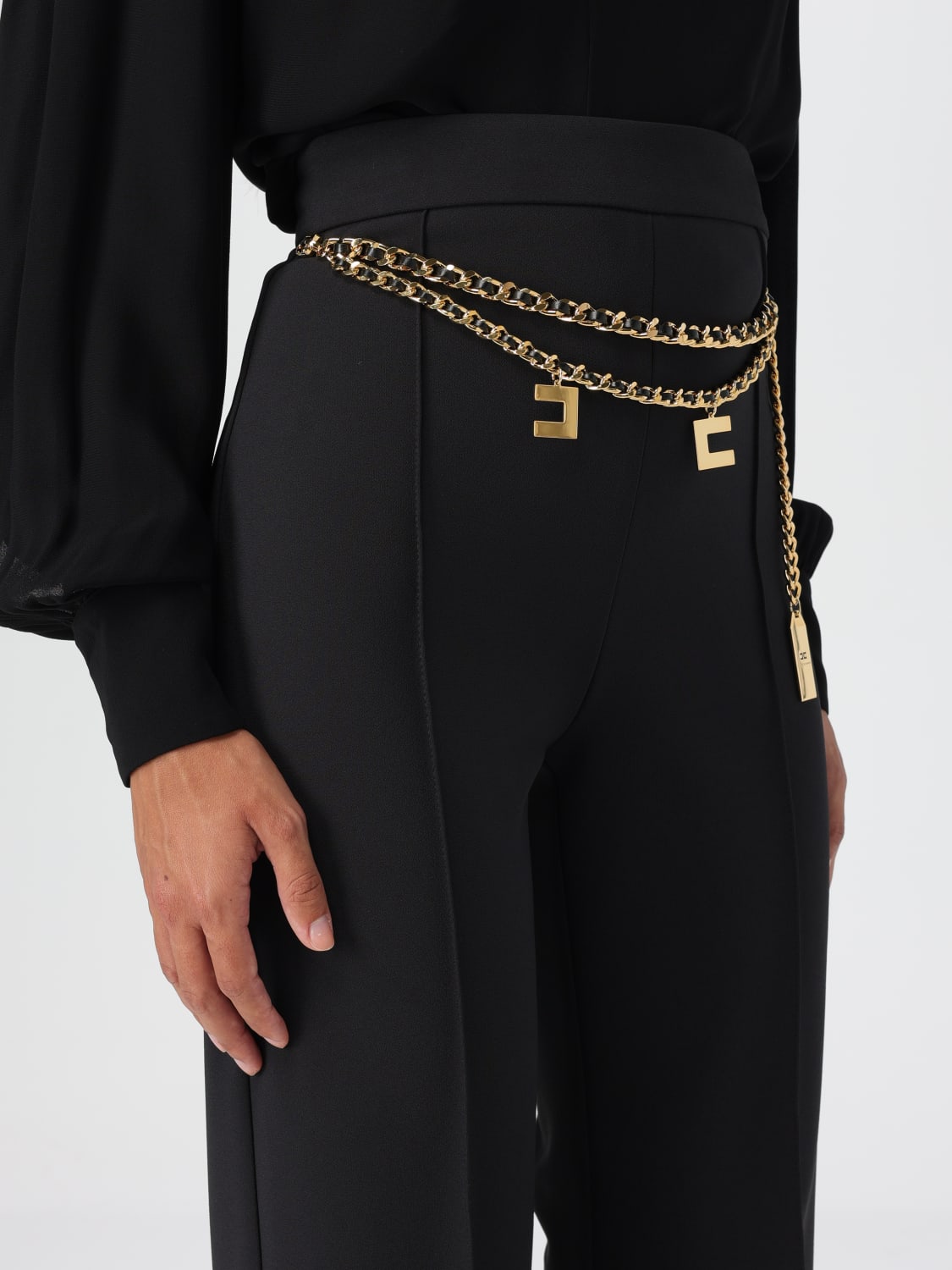 ELISABETTA FRANCHI PANTS: Pants woman Elisabetta Franchi, Black - Img 3