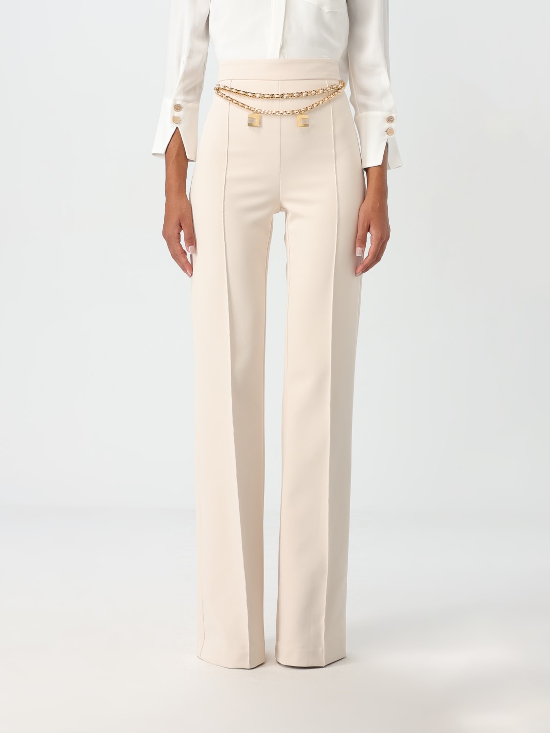 ELISABETTA FRANCHI PANTS: Pants woman Elisabetta Franchi, Yellow Cream - Img 1