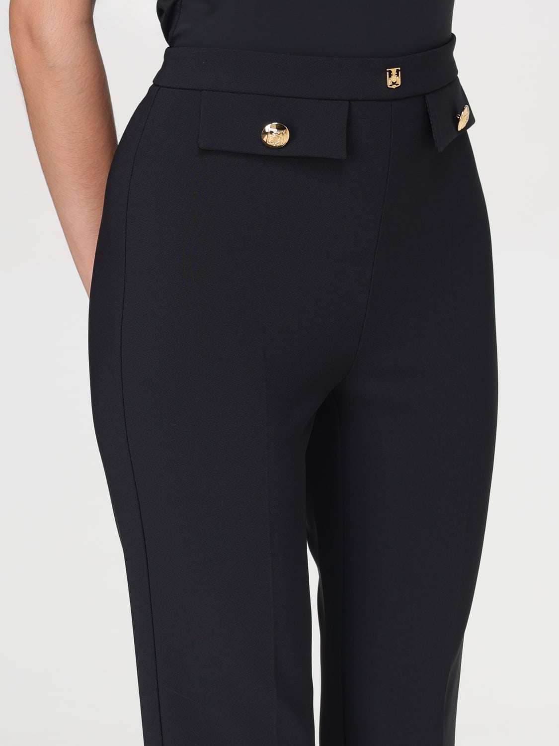 ELISABETTA FRANCHI PANTS: Pants woman Elisabetta Franchi, Black - Img 3