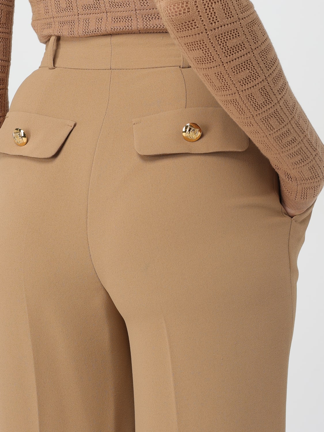 ELISABETTA FRANCHI PANTS: Pants woman Elisabetta Franchi, Camel - Img 3