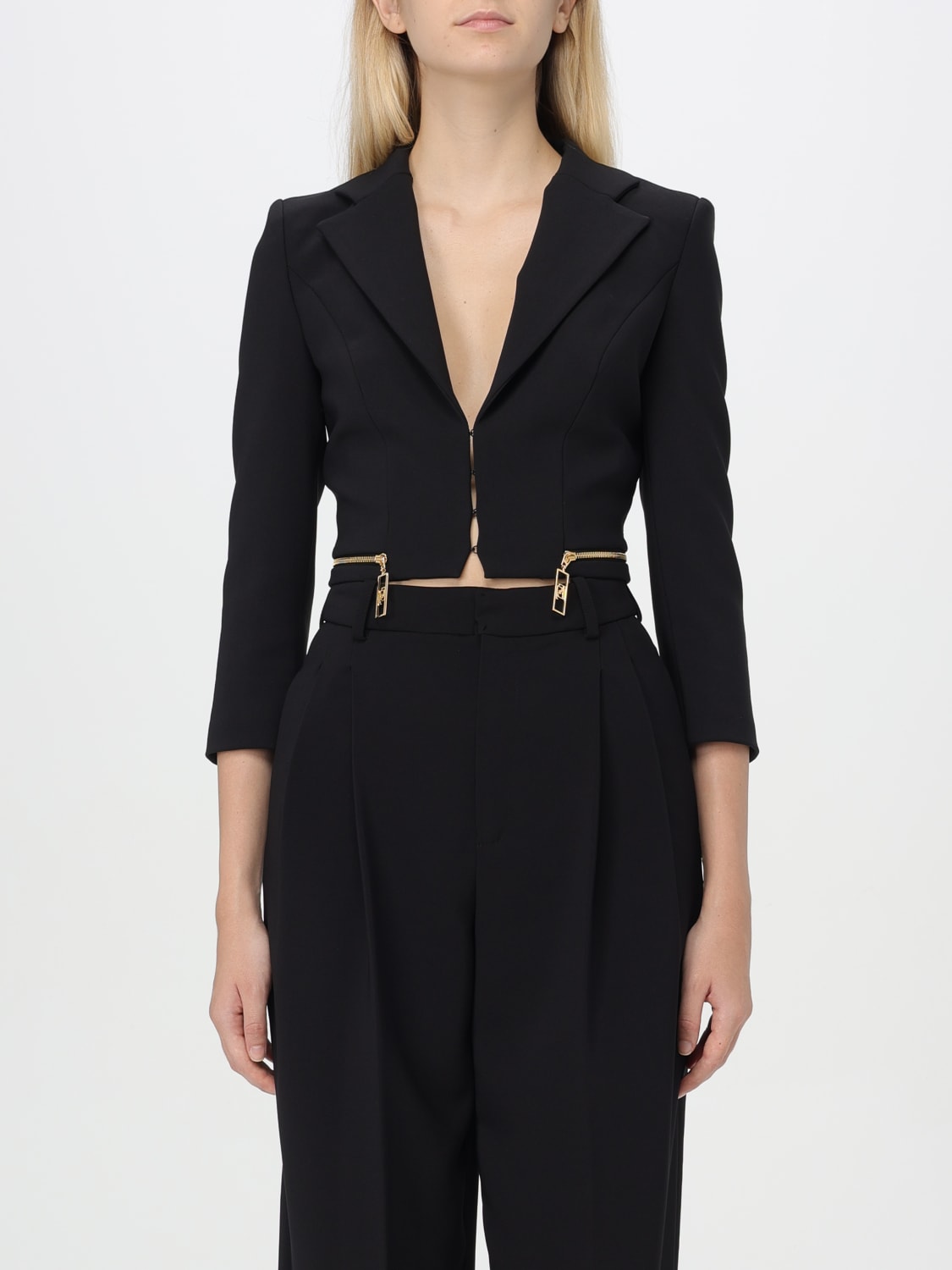 ELISABETTA FRANCHI BLAZER: Blazer damen Elisabetta Franchi, Schwarz - Img 1