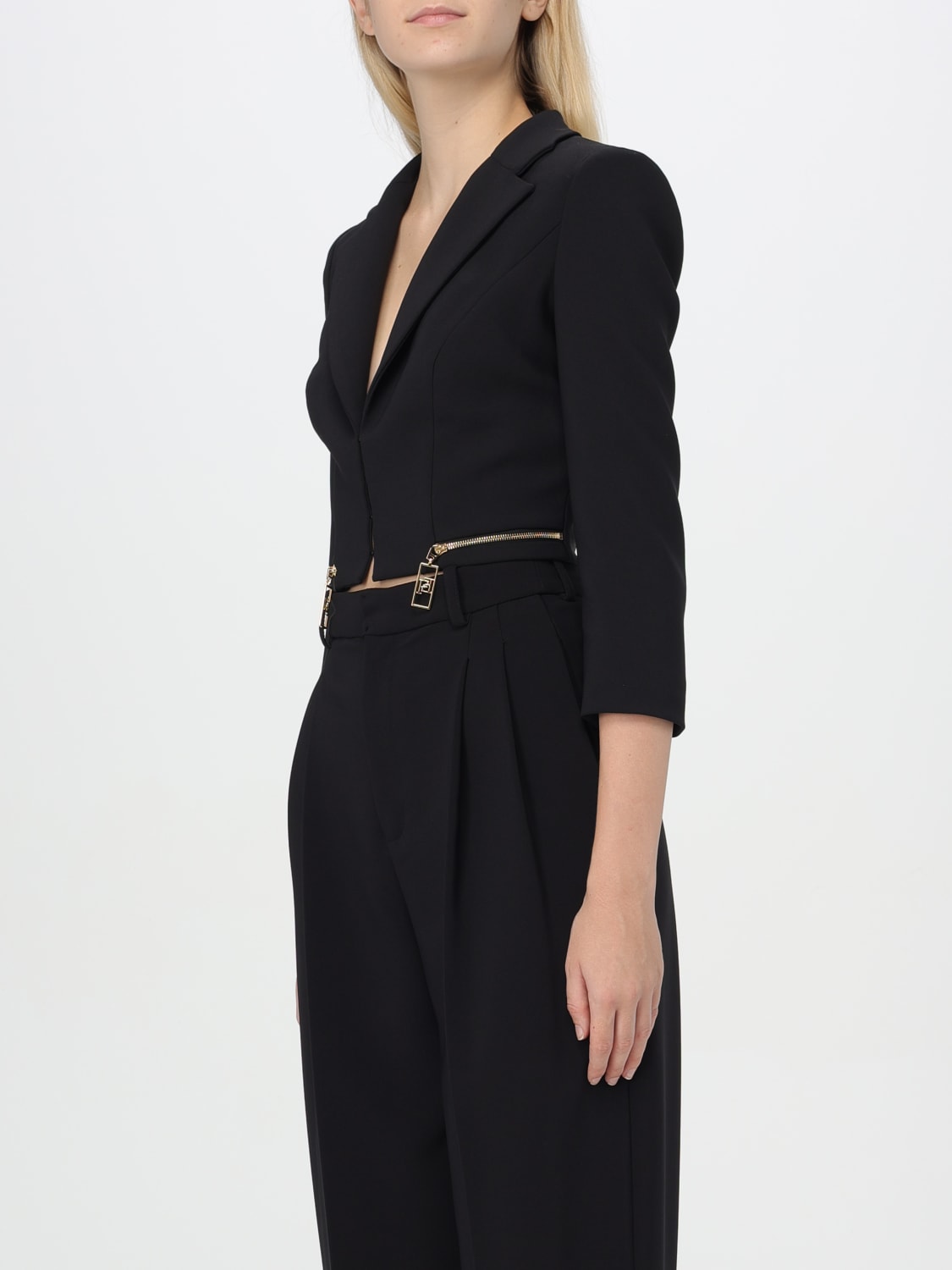 ELISABETTA FRANCHI BLAZER: Blazer damen Elisabetta Franchi, Schwarz - Img 4