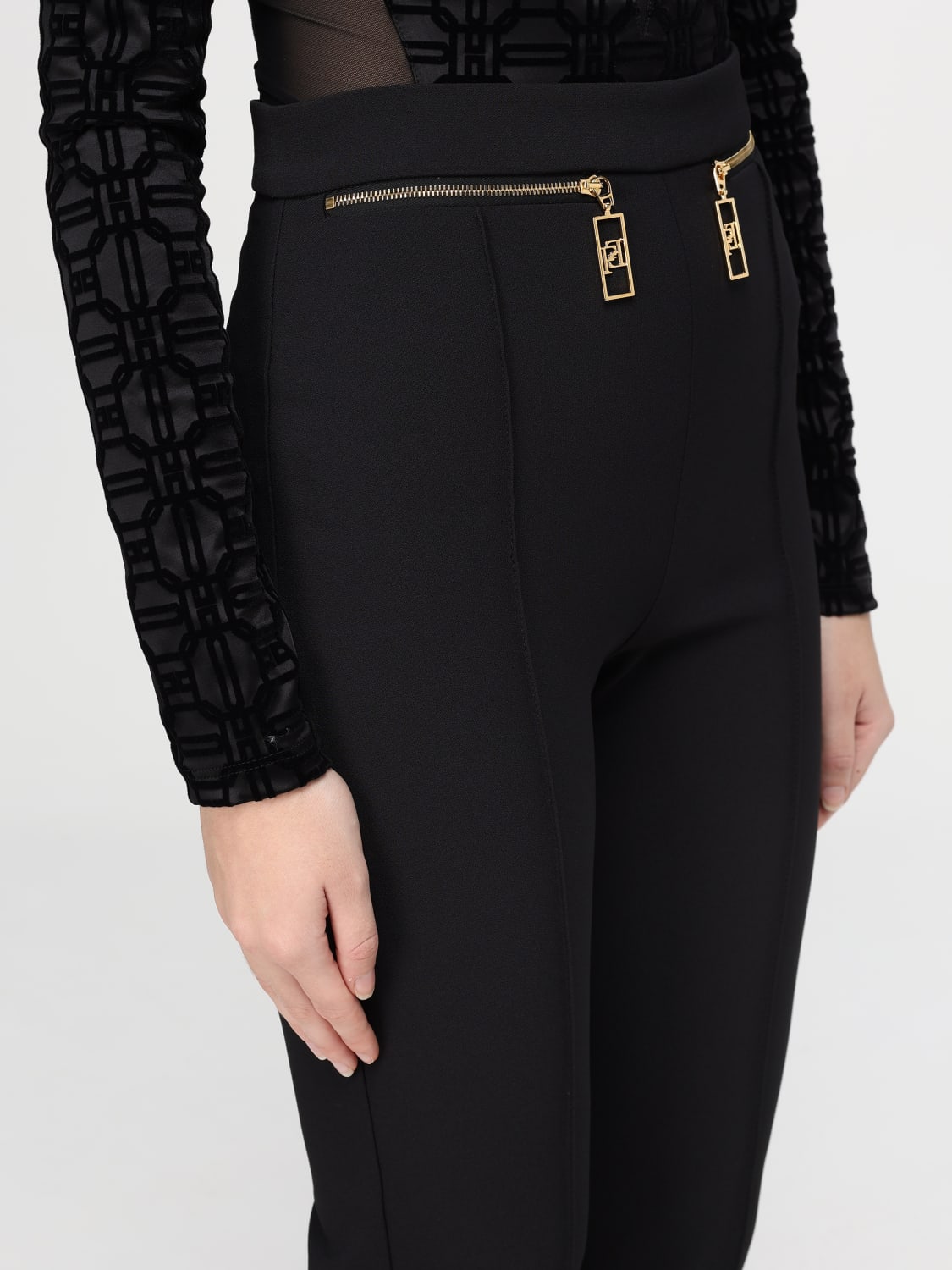 ELISABETTA FRANCHI PANTS: Pants woman Elisabetta Franchi, Black - Img 3