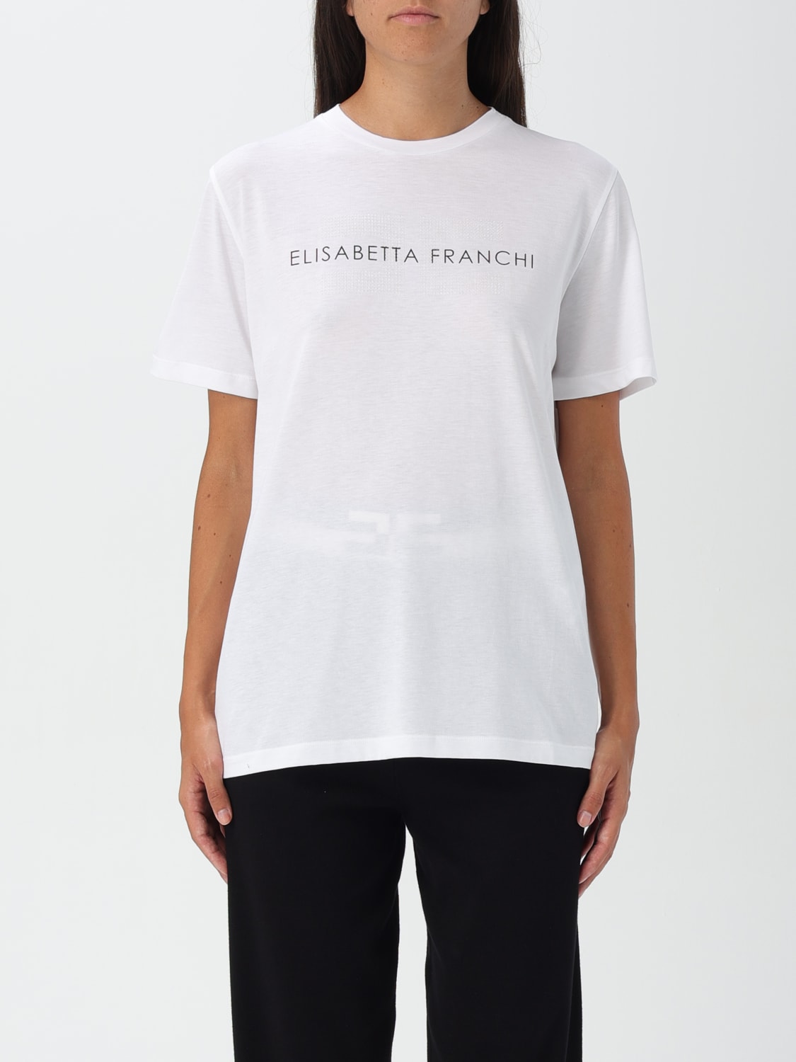 Giglio T-shirt Elisabetta Franchi in cotone con logo