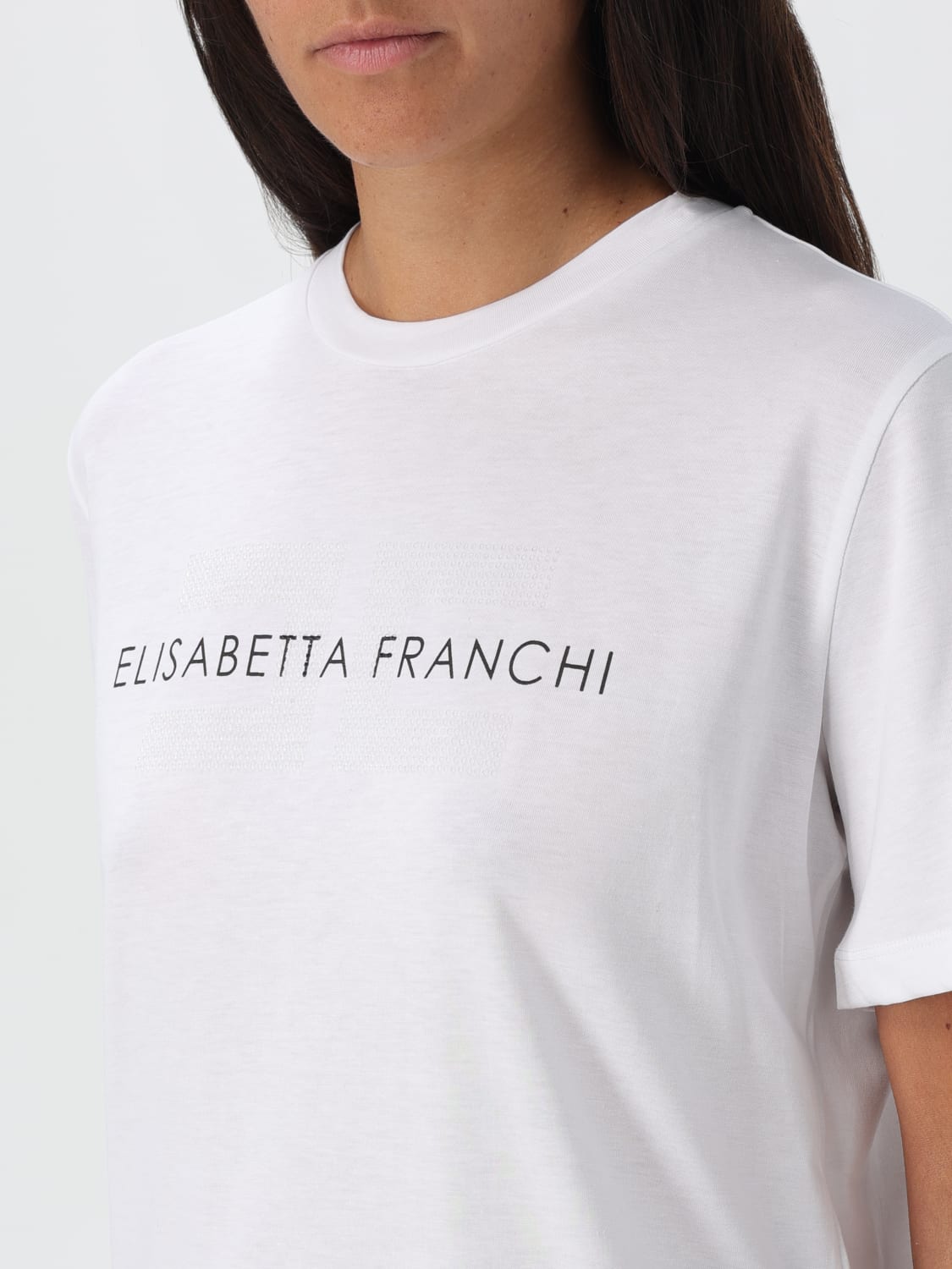 ELISABETTA FRANCHI T-SHIRT: T-shirt damen Elisabetta Franchi, Weiß - Img 3