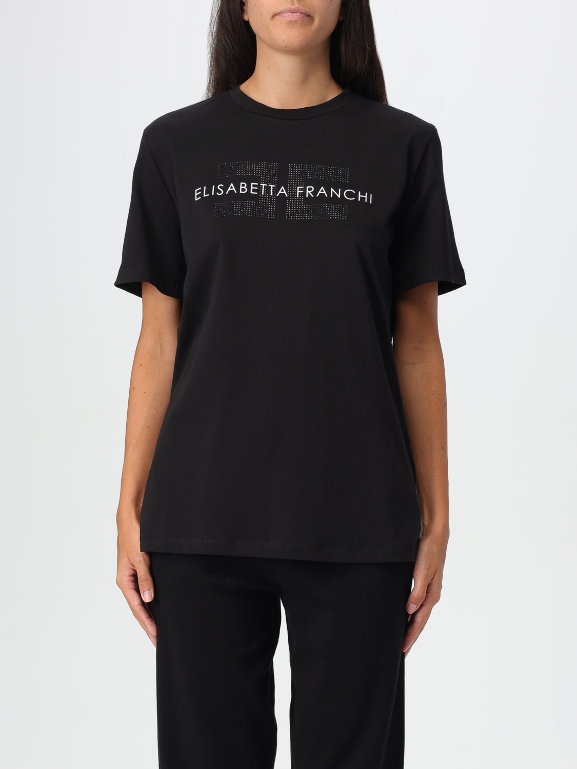 Giglio T-shirt Elisabetta Franchi in cotone con logo