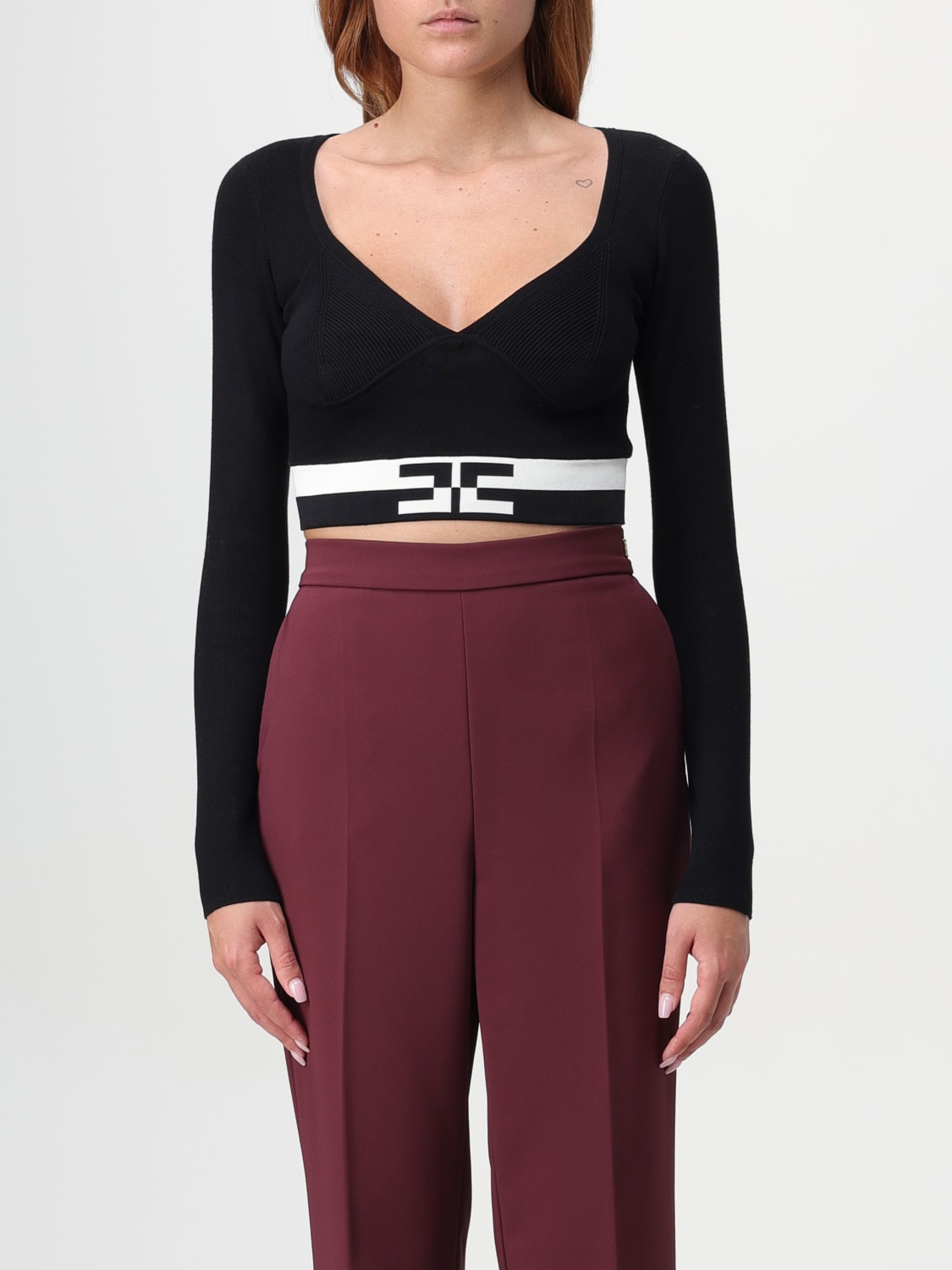 ELISABETTA FRANCHI TOP: Top woman Elisabetta Franchi, Black - Img 1