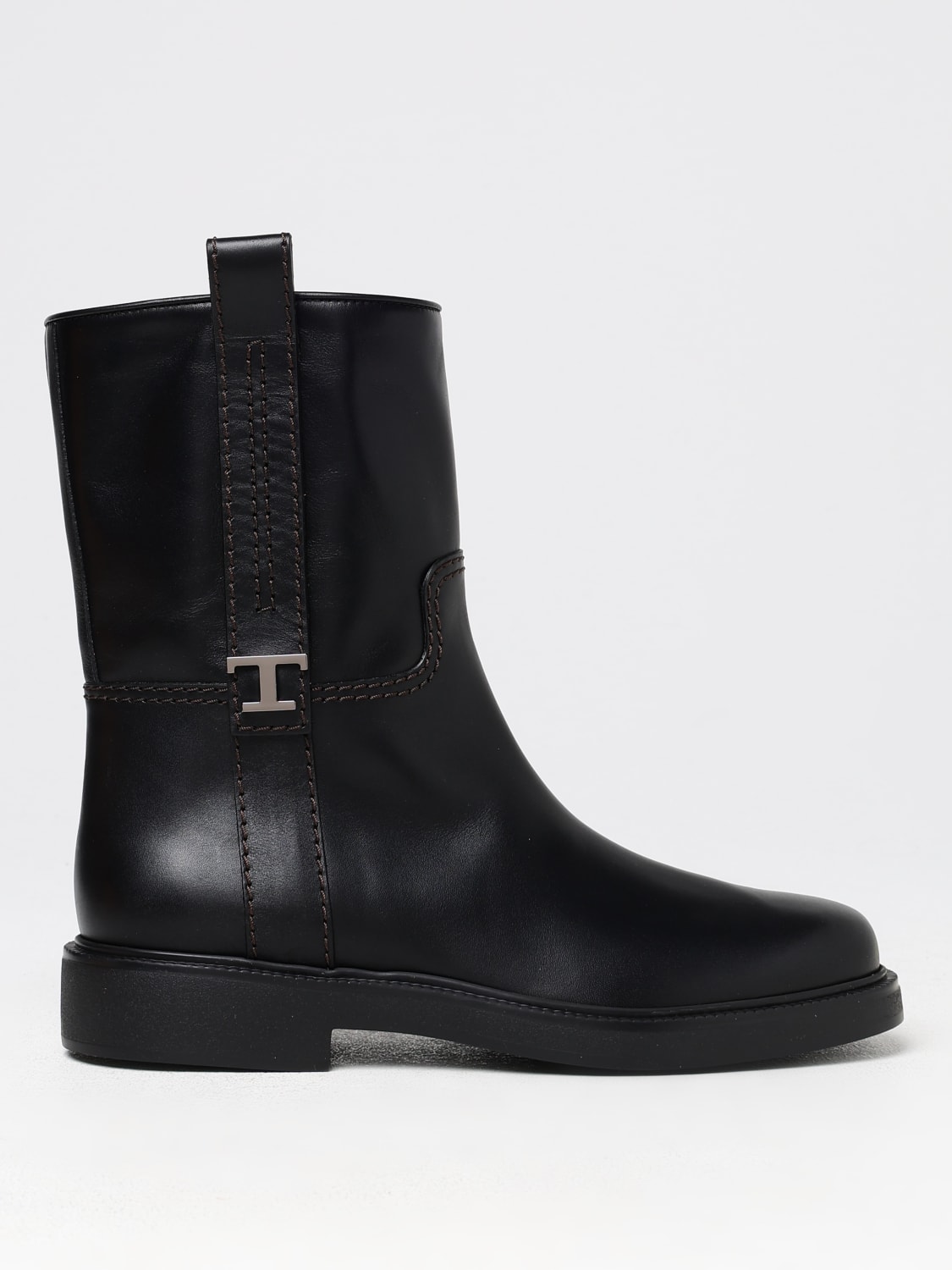 TOD'S FLAT ANKLE BOOTS: Shoes woman Tod's, Black - Img 1