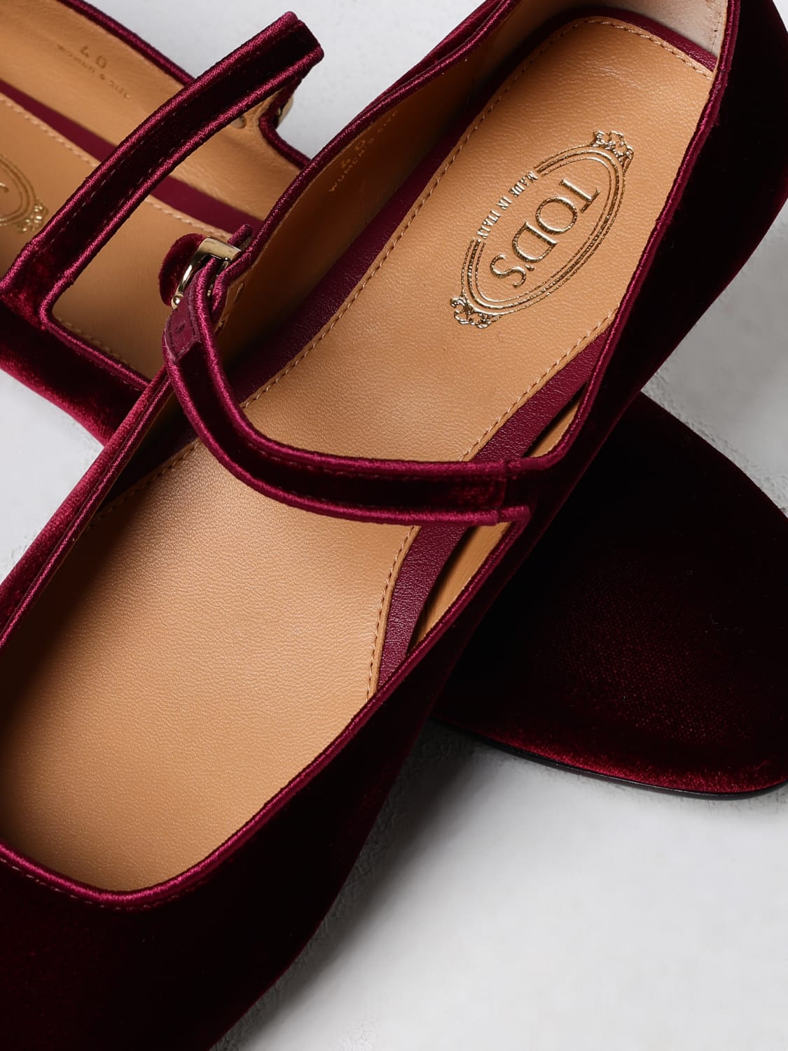 TOD'S BALLET FLATS: Shoes woman Tod's, Burgundy - Img 4