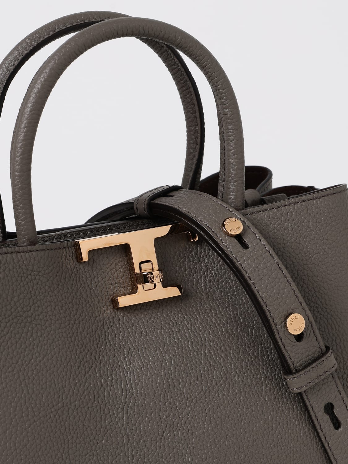 TOD'S: Shoulder bag woman - Grey | Tod's handbag XBWTSQF0200XWZ