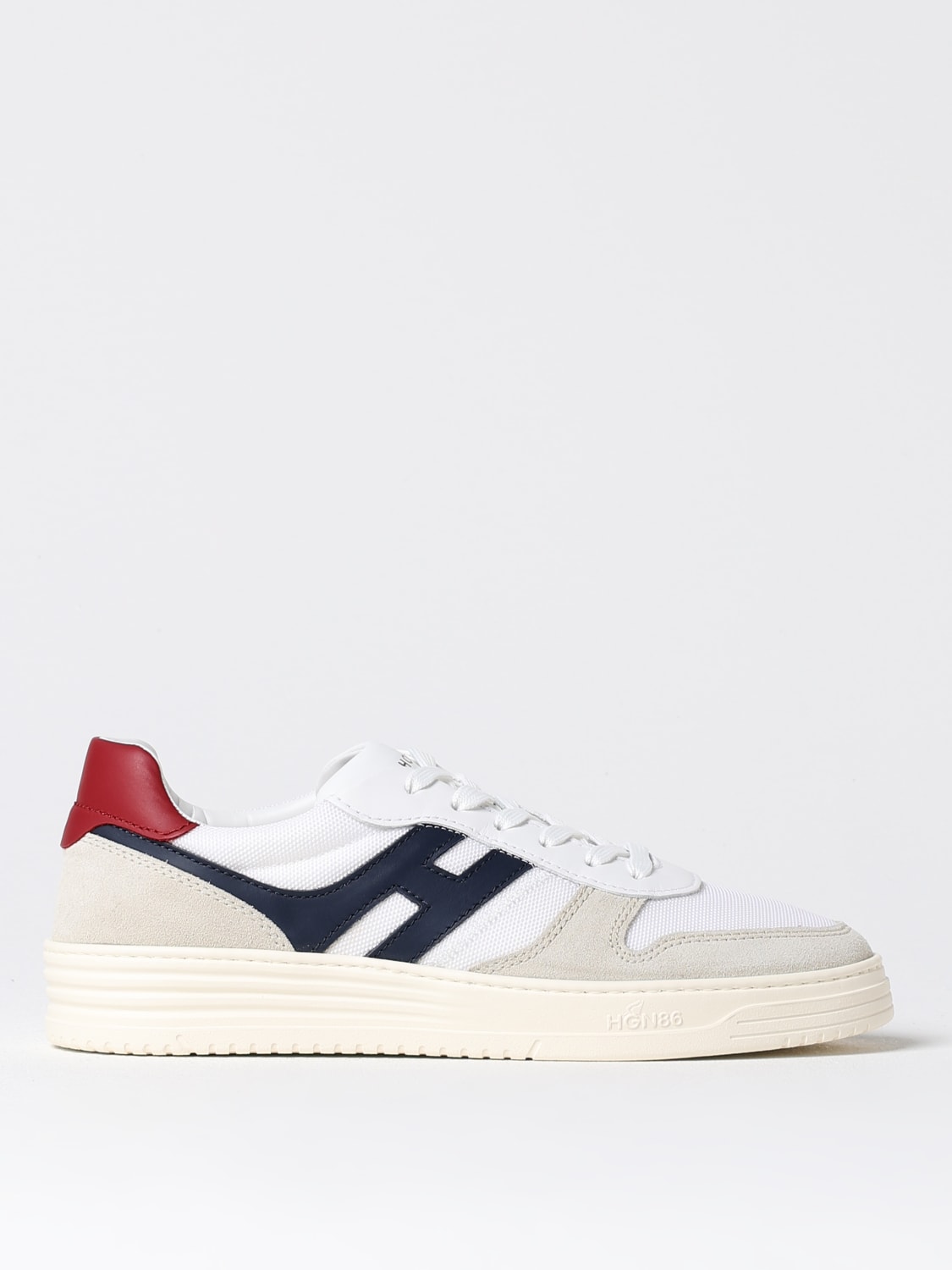 HOGAN SNEAKERS: Sneakers Hogan in pelle e canvas , Bianco 1 - Img 1