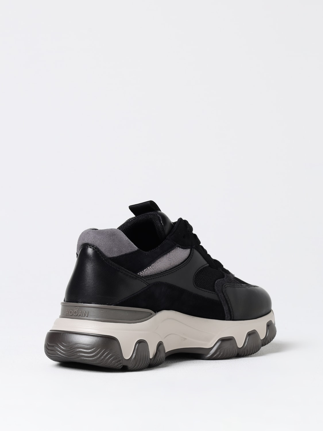 HOGAN SNEAKERS: Sneakers Hogan in pelle e mesh , Nero - Img 3