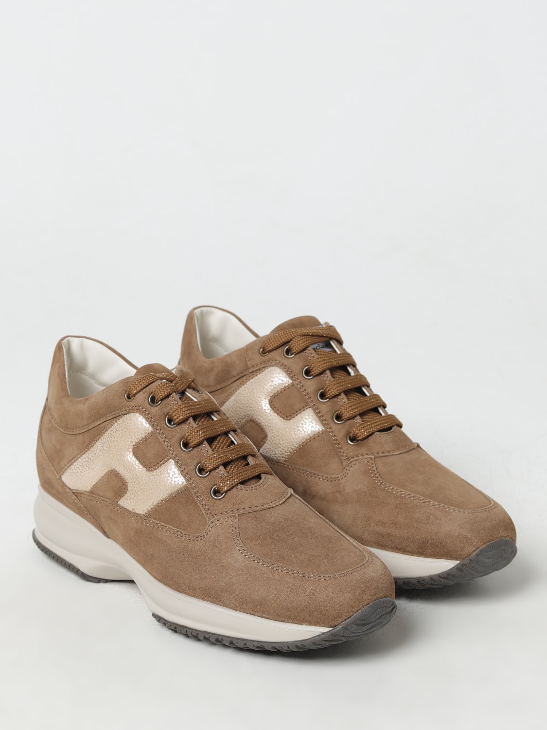 HOGAN BASKETS: Chaussures femme Hogan, Beige - Img 2