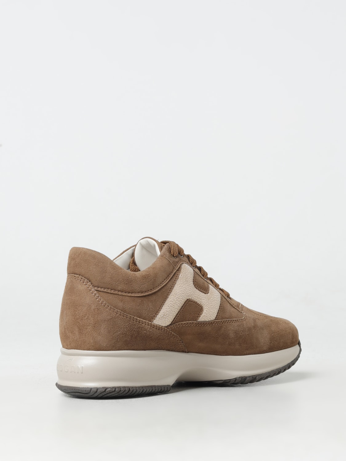 HOGAN Sneakers Interactive in camoscio Beige Sneakers Hogan HXW00N0S360EWG online su GIGLIO.COM