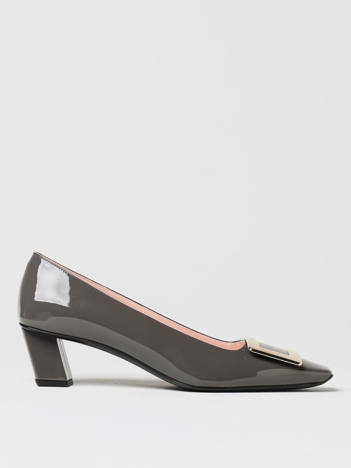 ROGER VIVIER DÉCOLLETÉ: Décolleté Belle Vivier in vernice Roger Vivier , Piombo - Img 1