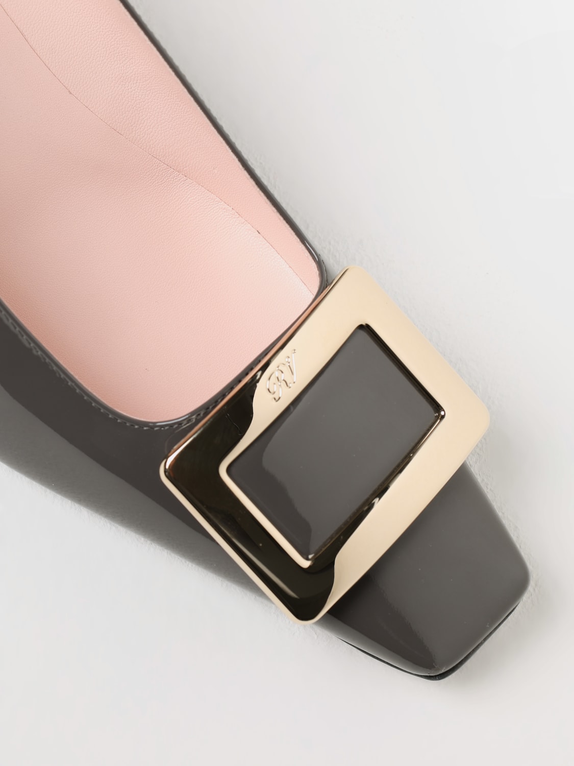 ROGER VIVIER DÉCOLLETÉ: Décolleté Belle Vivier in vernice Roger Vivier , Piombo - Img 4