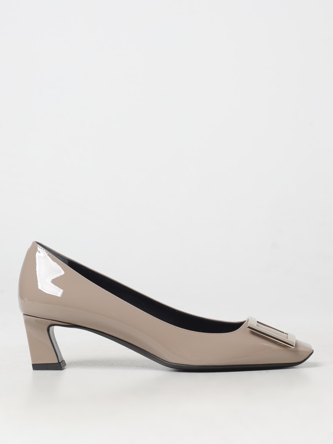 ROGER VIVIER DÉCOLLETÉ: Décolleté Trompette Roger Vivier in vernice , Beige - Img 1