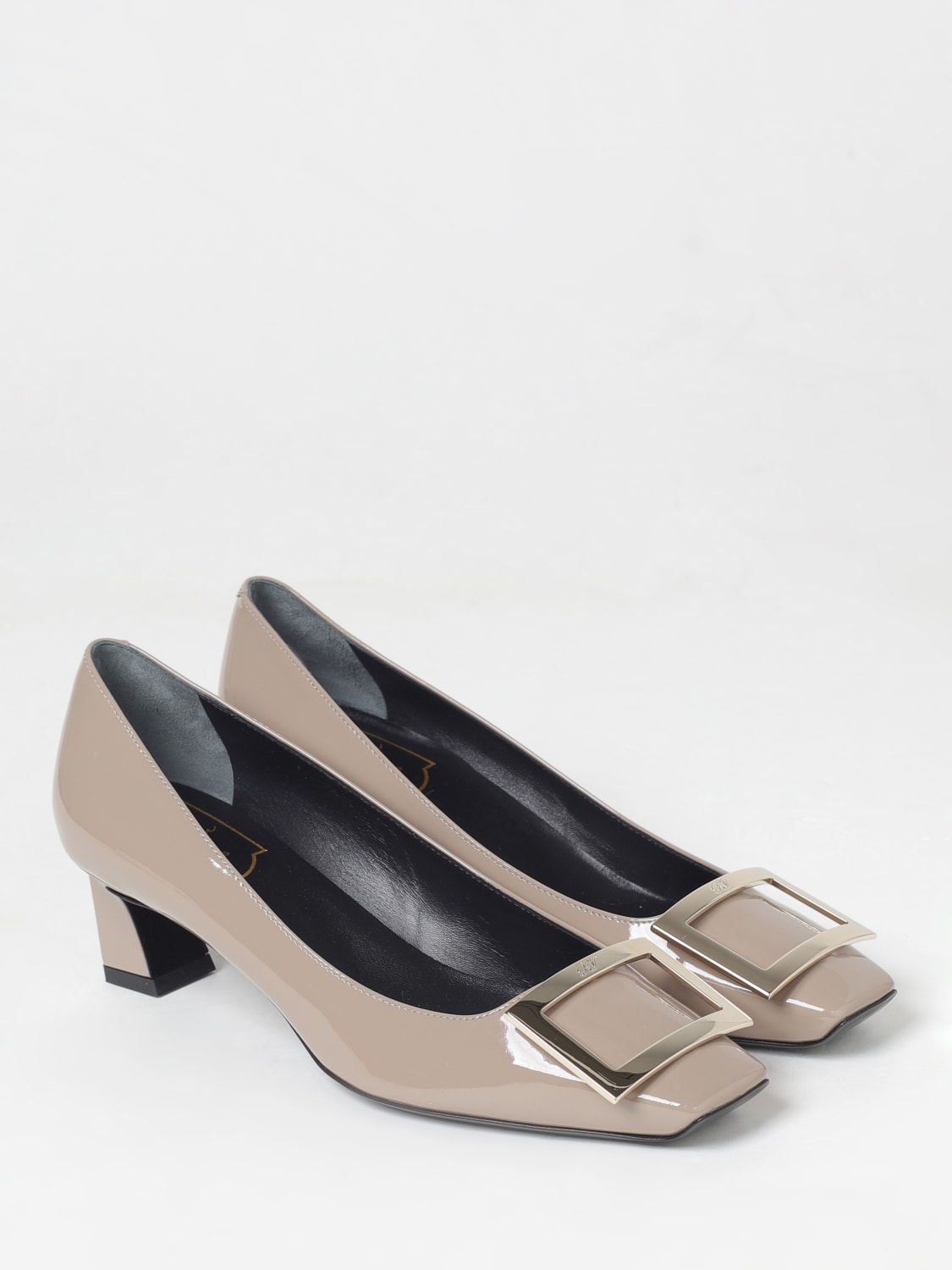 ROGER VIVIER DÉCOLLETÉ: Décolleté Trompette Roger Vivier in vernice , Beige - Img 2