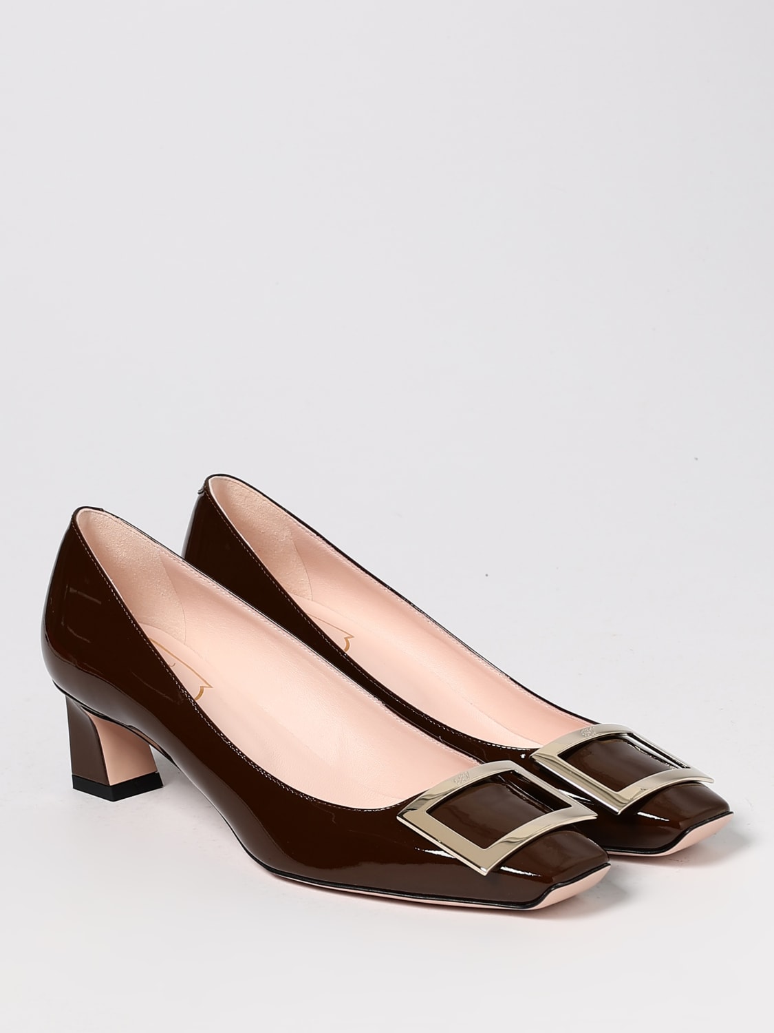 ROGER VIVIER DÉCOLLETÉ: Décolleté Trompette Roger Vivier in vernice , Nocciola - Img 2