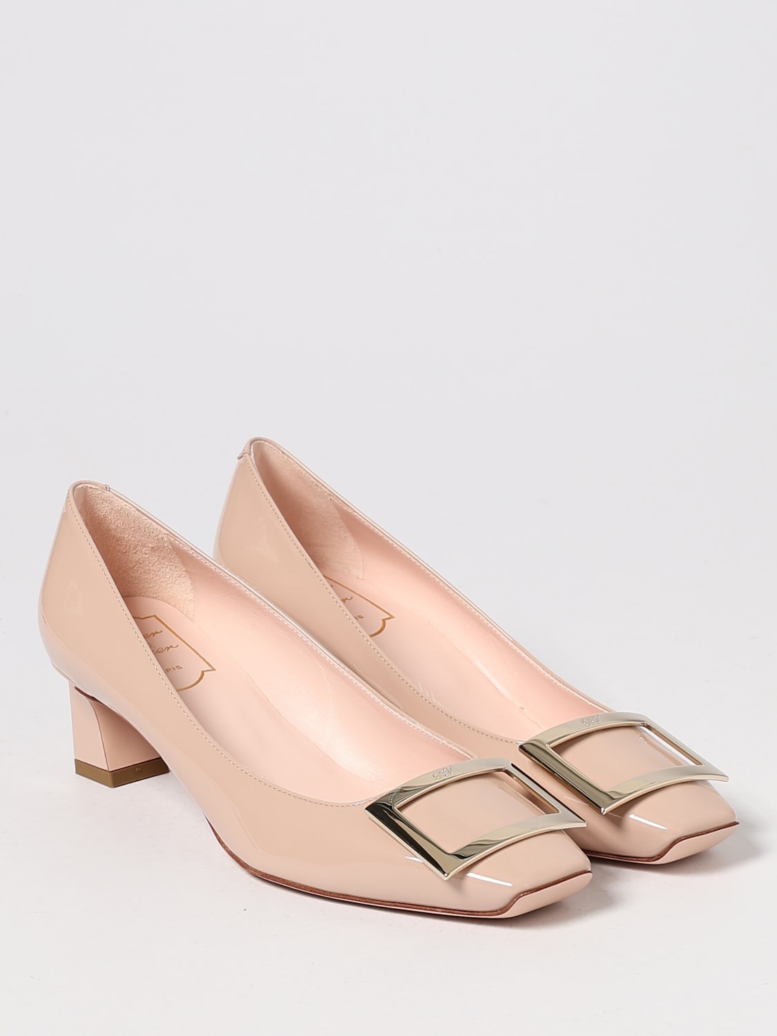 ROGER VIVIER DÉCOLLETÉ: Décolleté Trompette Roger Vivier in vernice , Nudo - Img 2