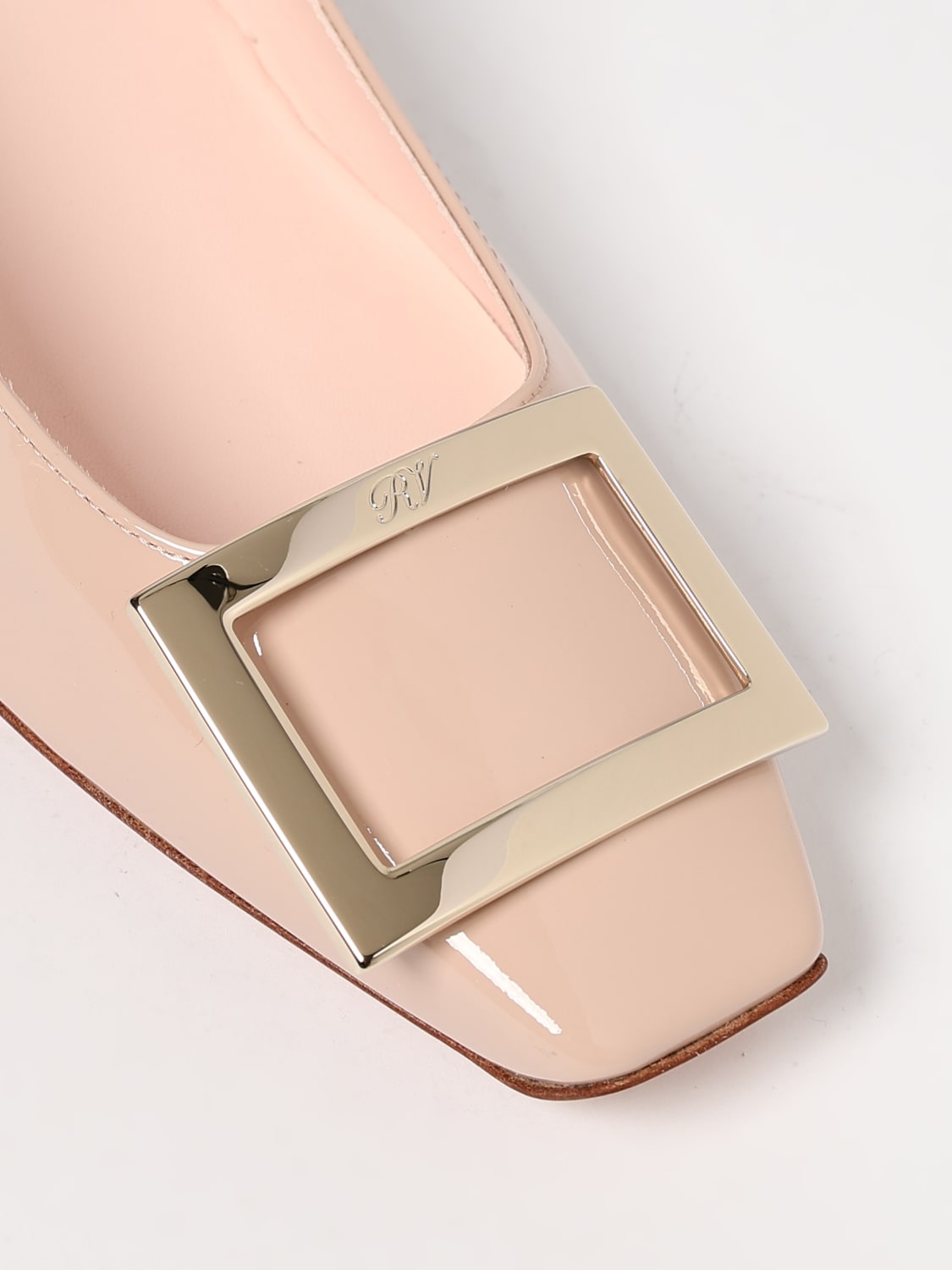 ROGER VIVIER DÉCOLLETÉ: Décolleté Trompette Roger Vivier in vernice , Nudo - Img 4