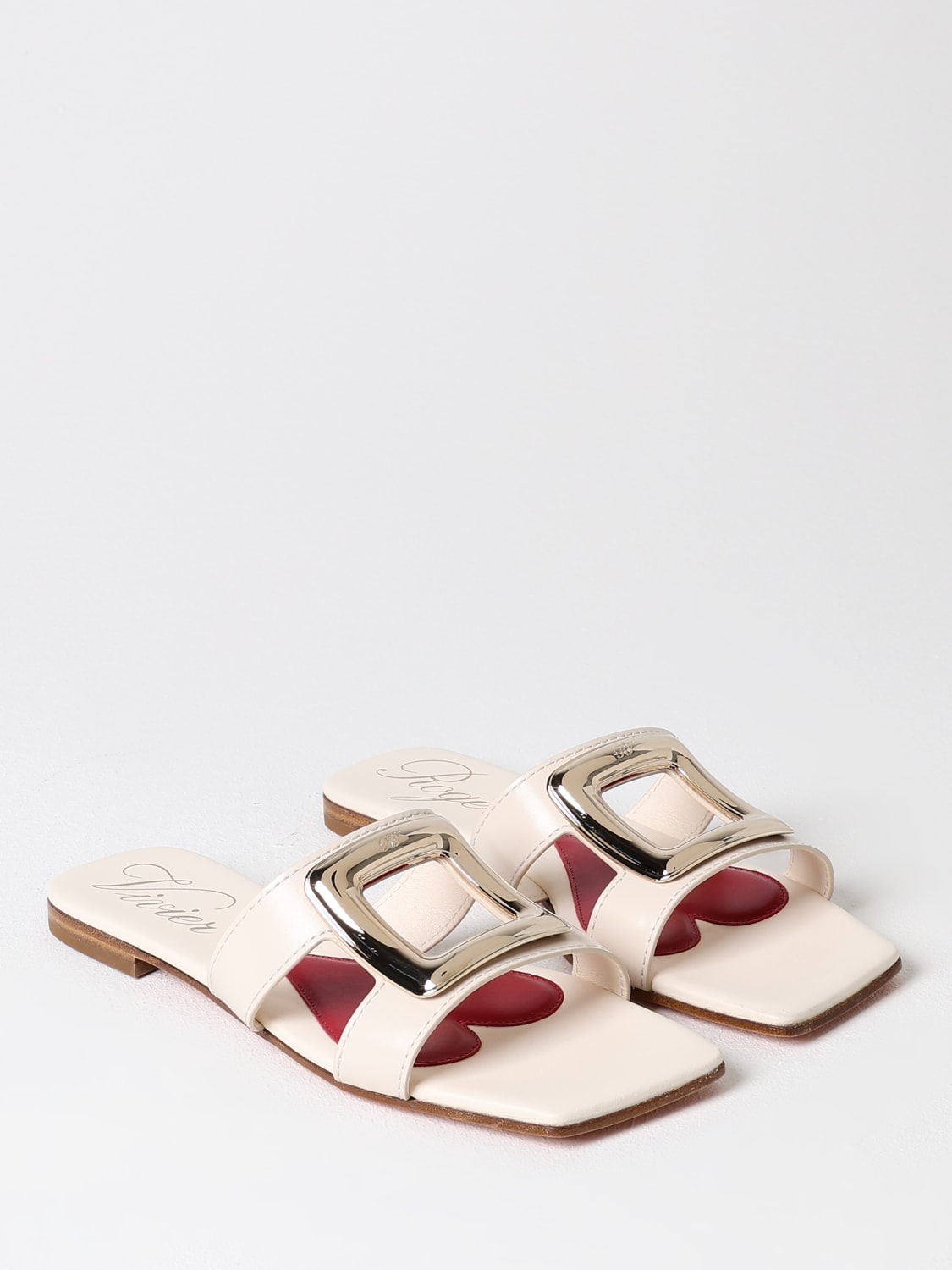 ROGER VIVIER FLAT SANDALS: Shoes woman Roger Vivier, White - Img 2