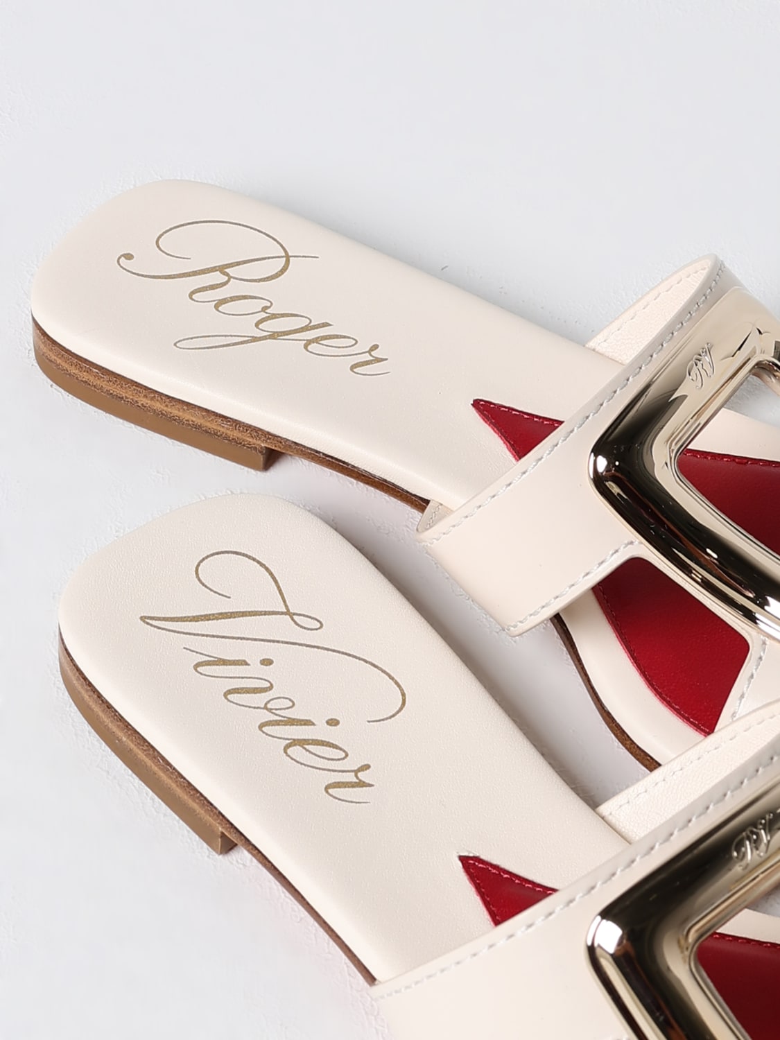 ROGER VIVIER FLAT SANDALS: Shoes woman Roger Vivier, White - Img 4