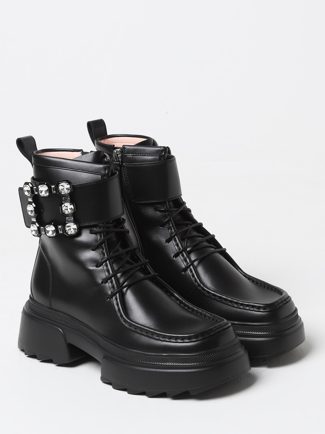 ROGER VIVIER BOTTINES PLATES: Chaussures femme Roger Vivier, Noir - Img 2