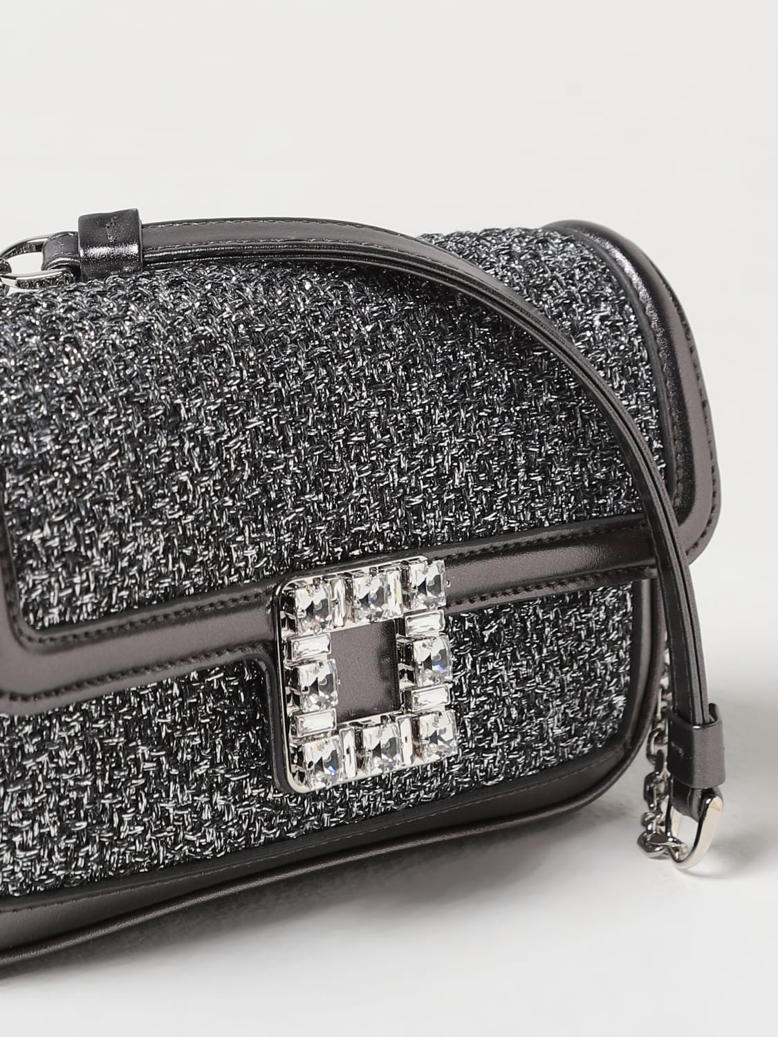 ROGER VIVIER MINI BAG: Shoulder bag woman Roger Vivier, Silver - Img 3