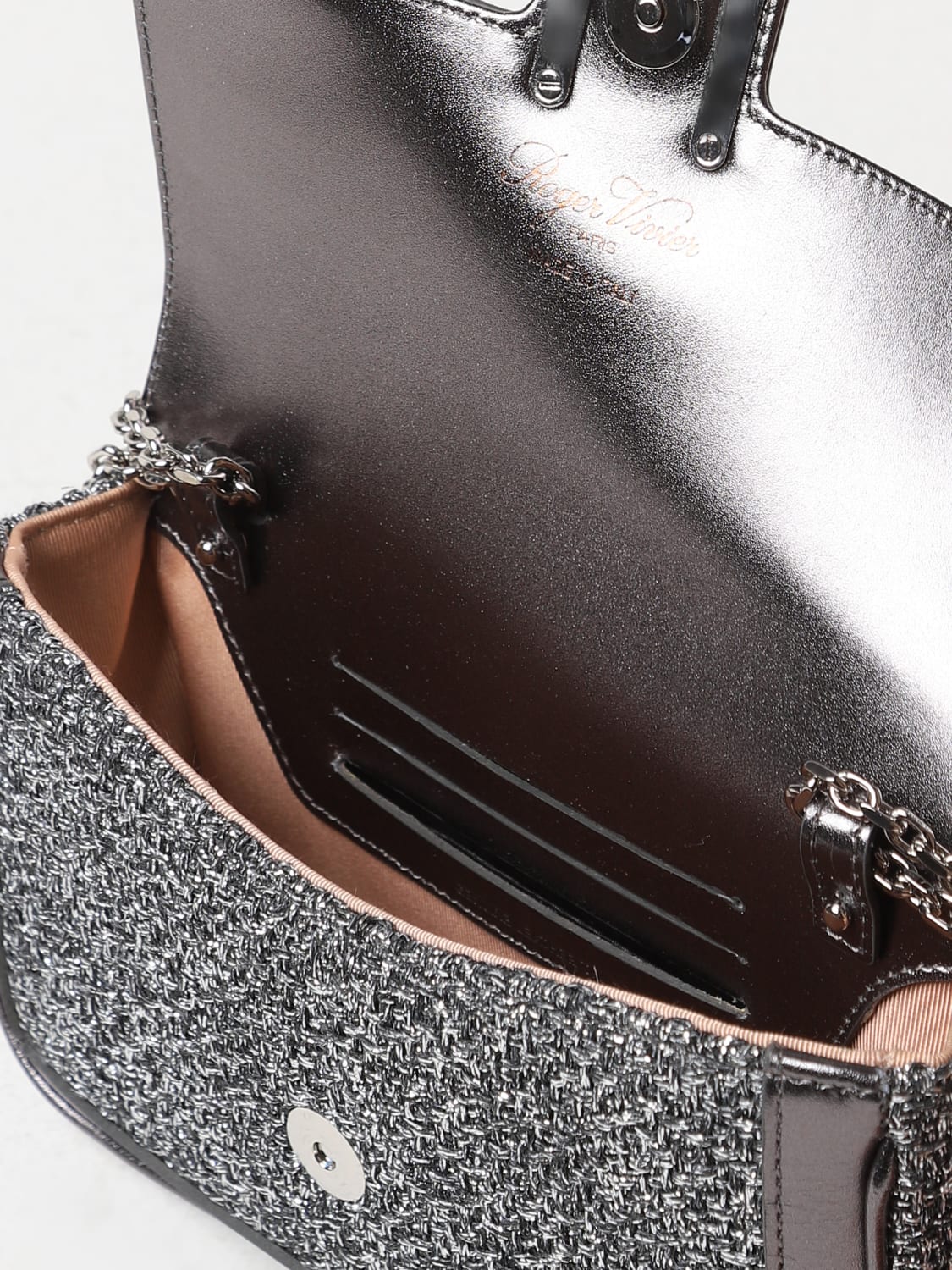 ROGER VIVIER ミニバッグ: ショルダーバッグ レディース Roger Vivier, シルバー - Img 4