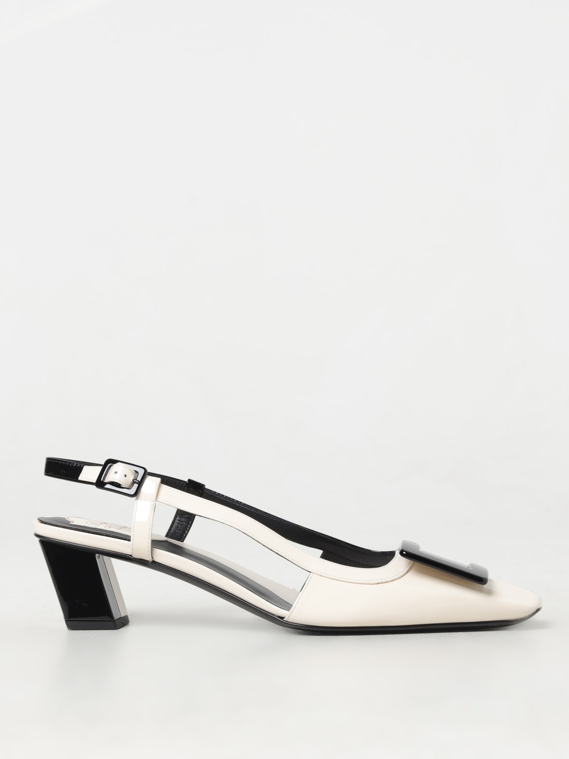 Giglio Slingback Belle Vivier Roger Vivier in vernice con fibbia decorativa