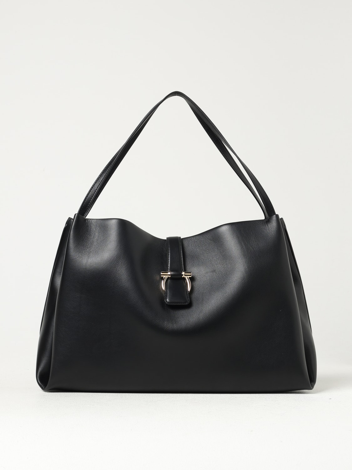 FERRAGAMO TRAGETASCHE: Schultertasche damen Ferragamo, Schwarz - Img 1