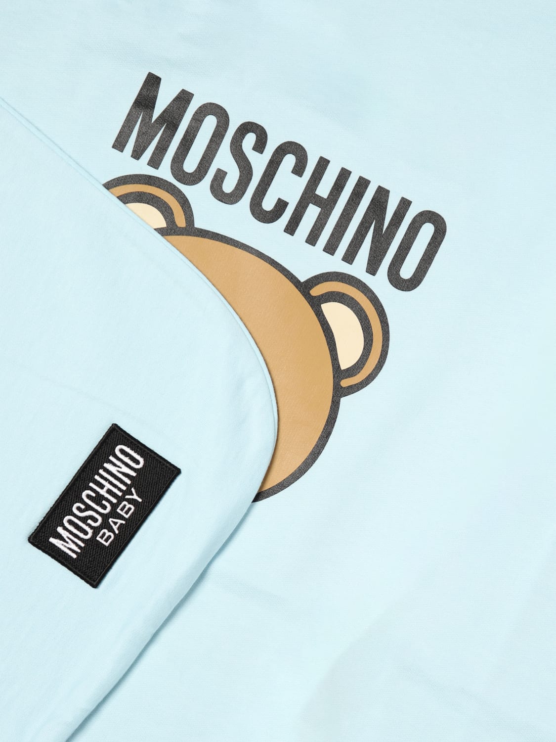 MOSCHINO BEDCOVERS AND BLANKETS: Bedcovers and blankets lifestyle Moschino, Sky Blue - Img 2