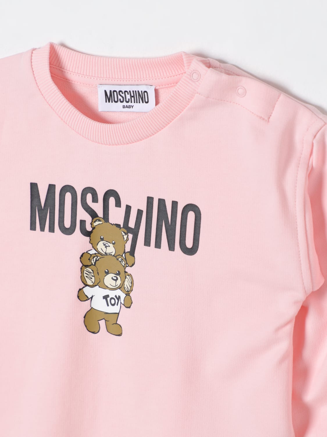 MOSCHINO 티셔츠: 롬퍼 남아 Moschino, 핑크 - Img 3