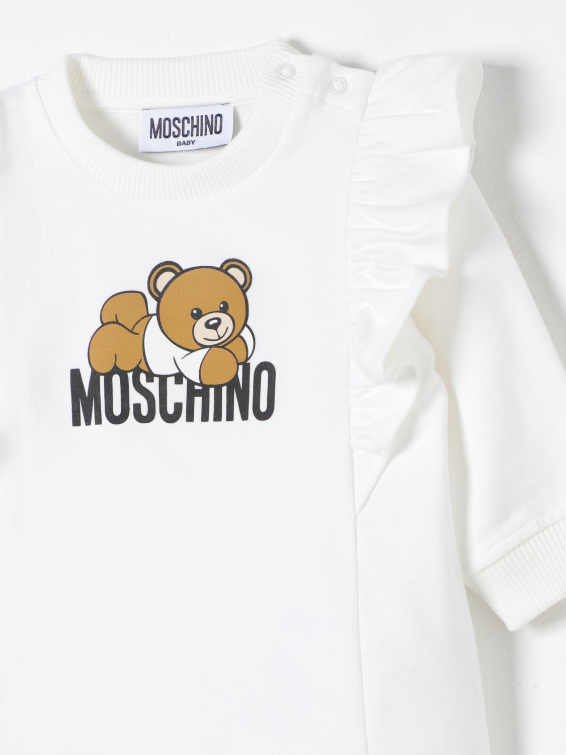 MOSCHINO 롬퍼: 롬퍼 남아 Moschino, 옐로우 크림 - Img 3