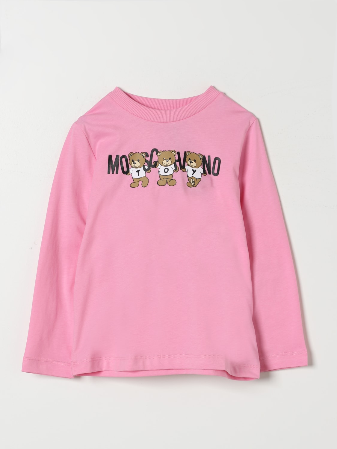 MOSCHINO T-SHIRT: T-shirt kids Moschino, Fuchsia - Img 1