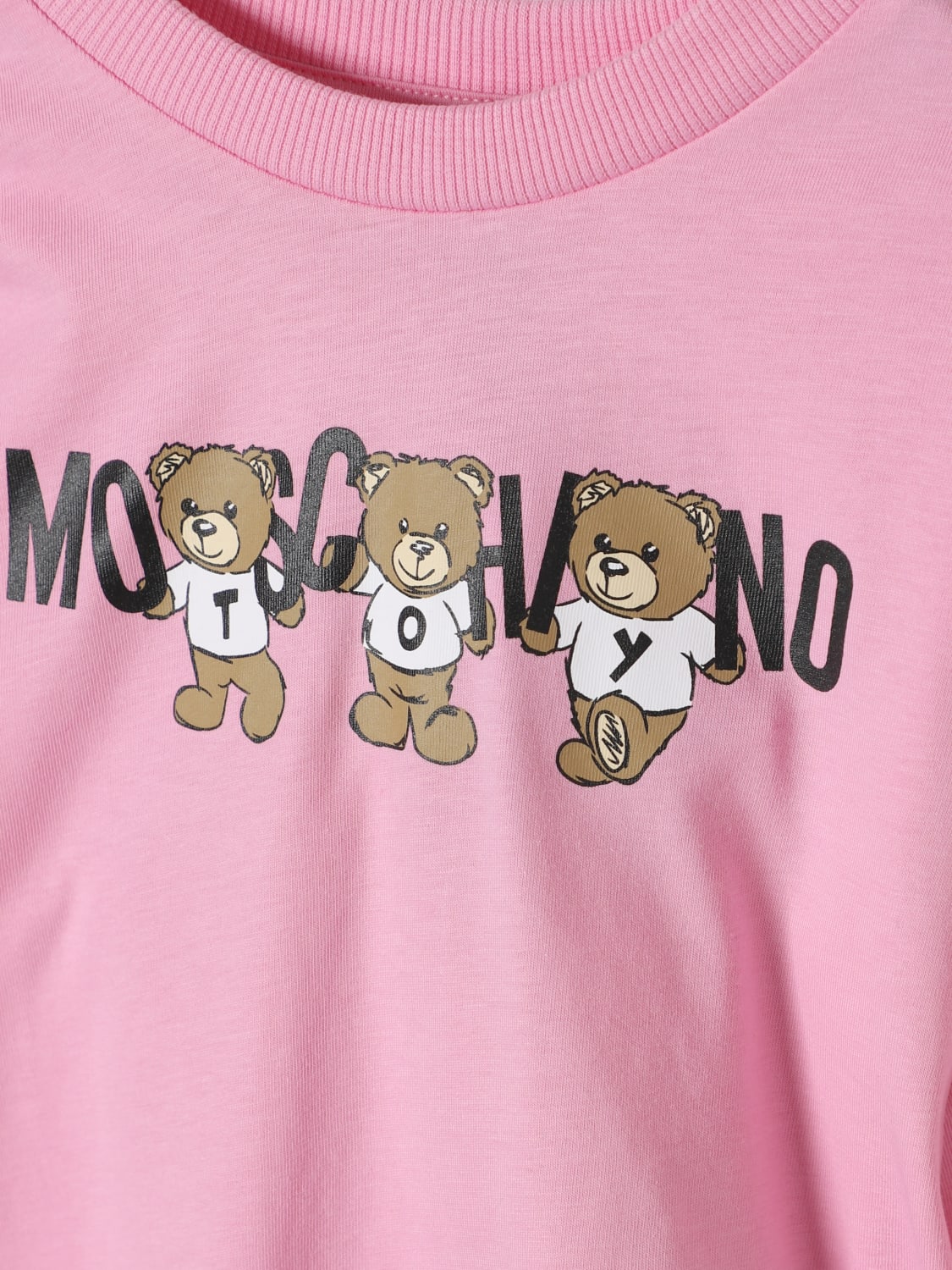 MOSCHINO T-SHIRT: T-shirt kids Moschino, Fuchsia - Img 3