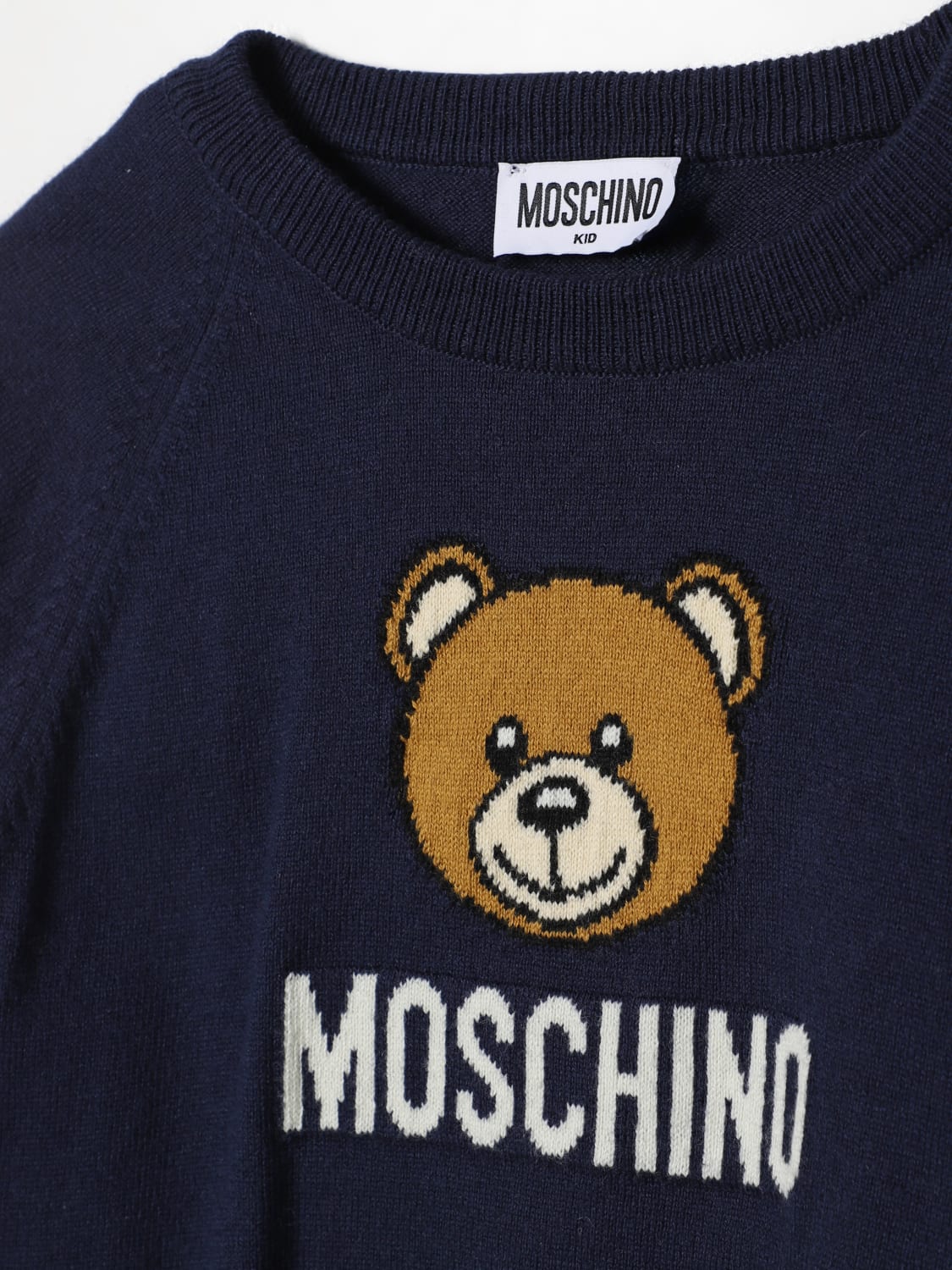 MOSCHINO SWEATER: Sweater kids Moschino, Blue - Img 3