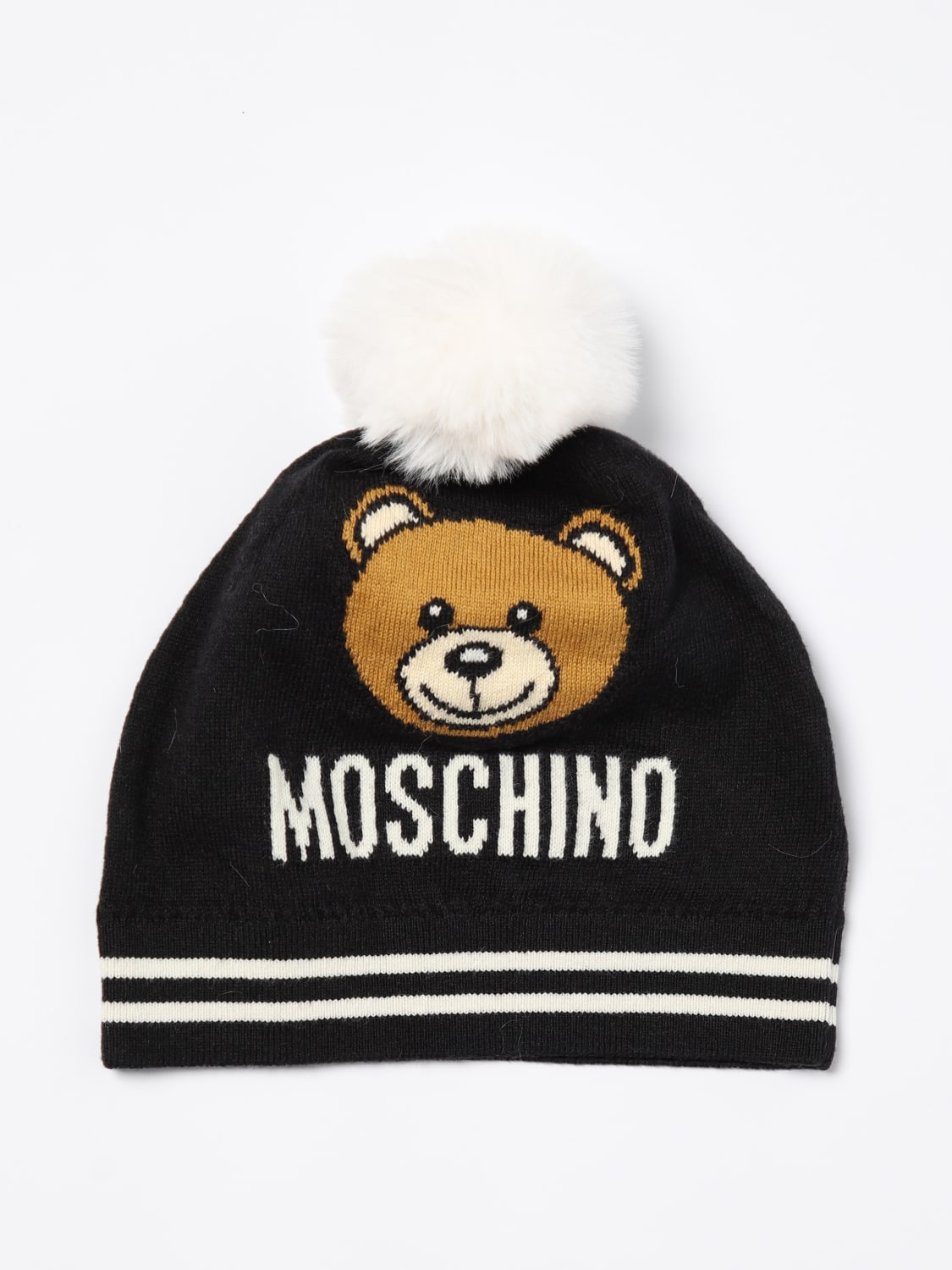 MOSCHINO 모자: 모자 남아 Moschino, 블랙 - Img 1