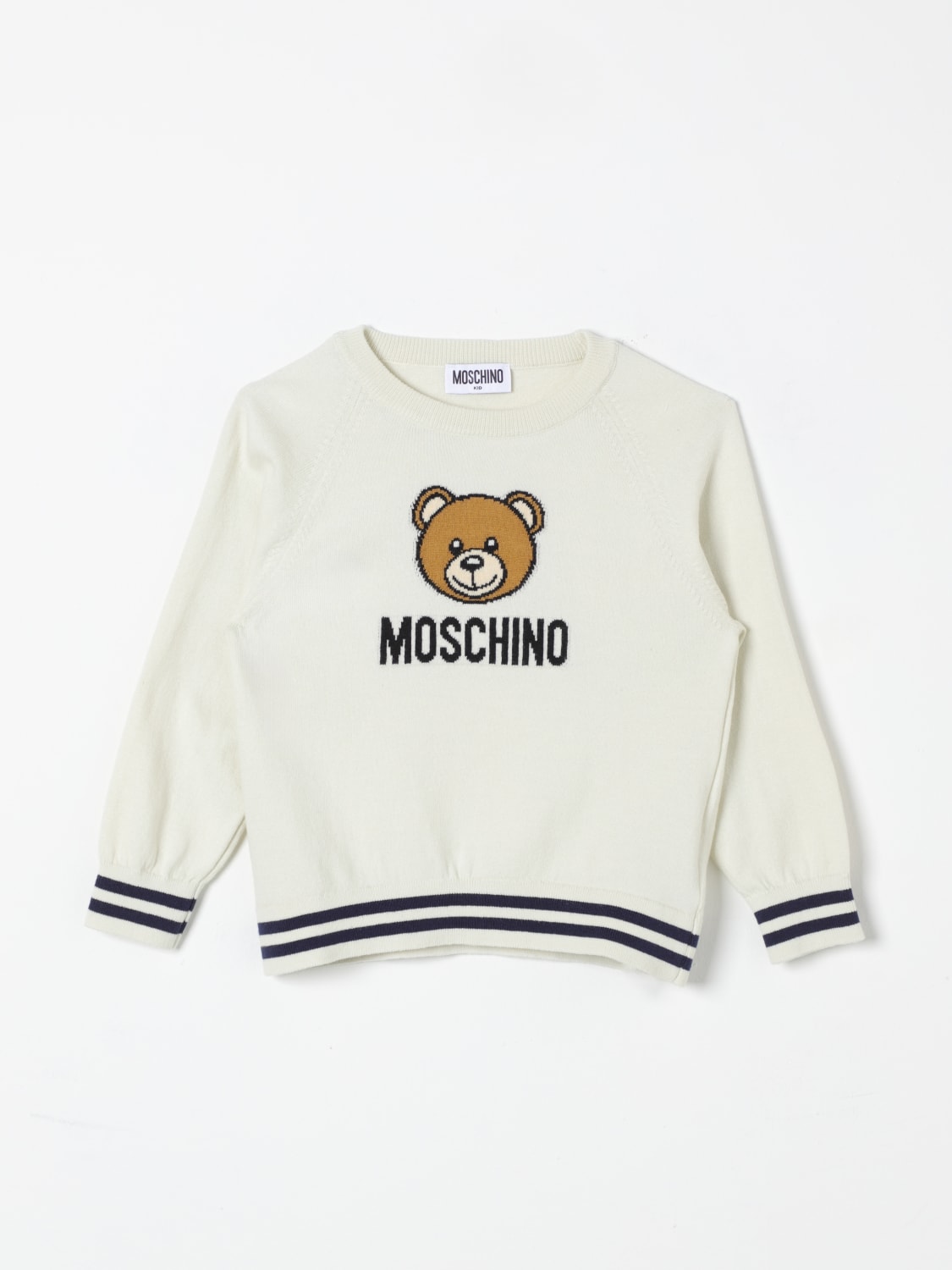 MOSCHINO SWEATER: Sweater kids Moschino, White - Img 1