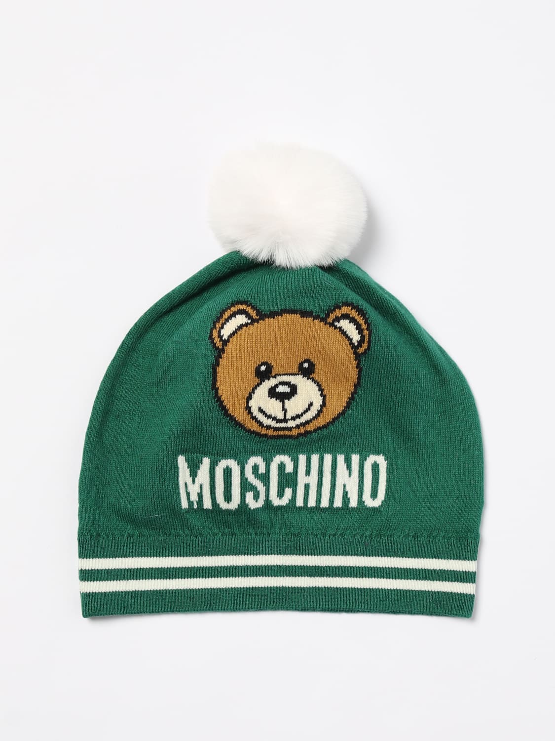 MOSCHINO GIRLS' HATS: Girls' hats kids Moschino, Green - Img 1