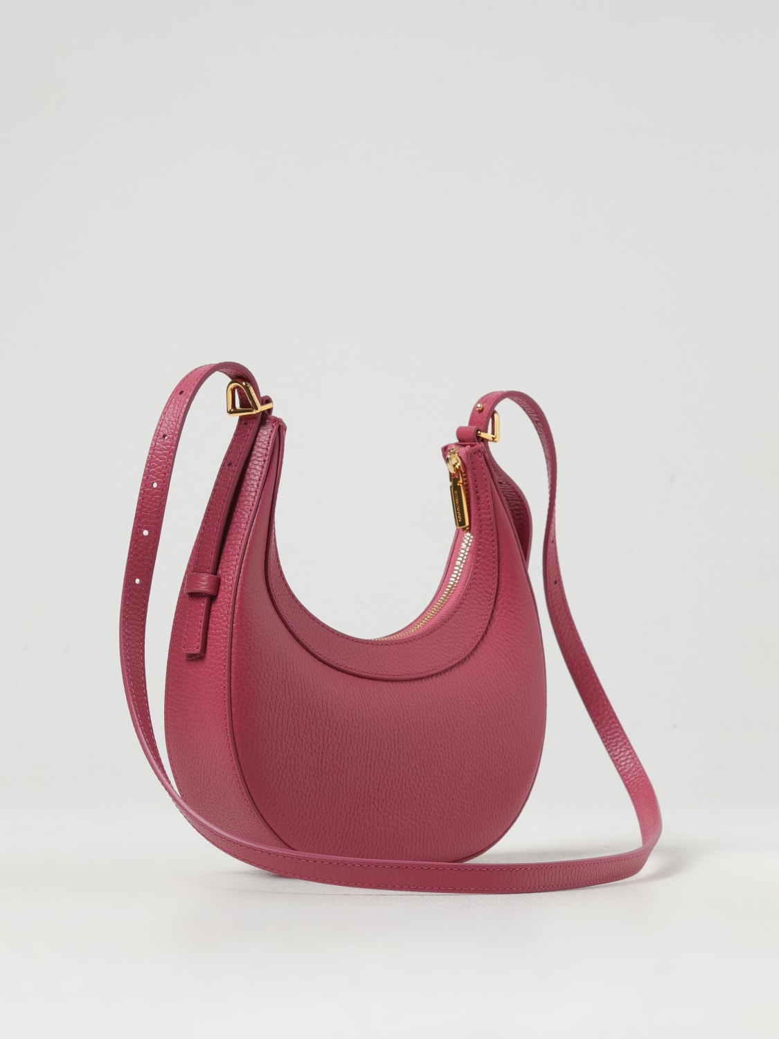 COCCINELLE BORSA A SPALLA: Borsa Whisper Coccinelle in pelle a grana , Fragola - Img 3