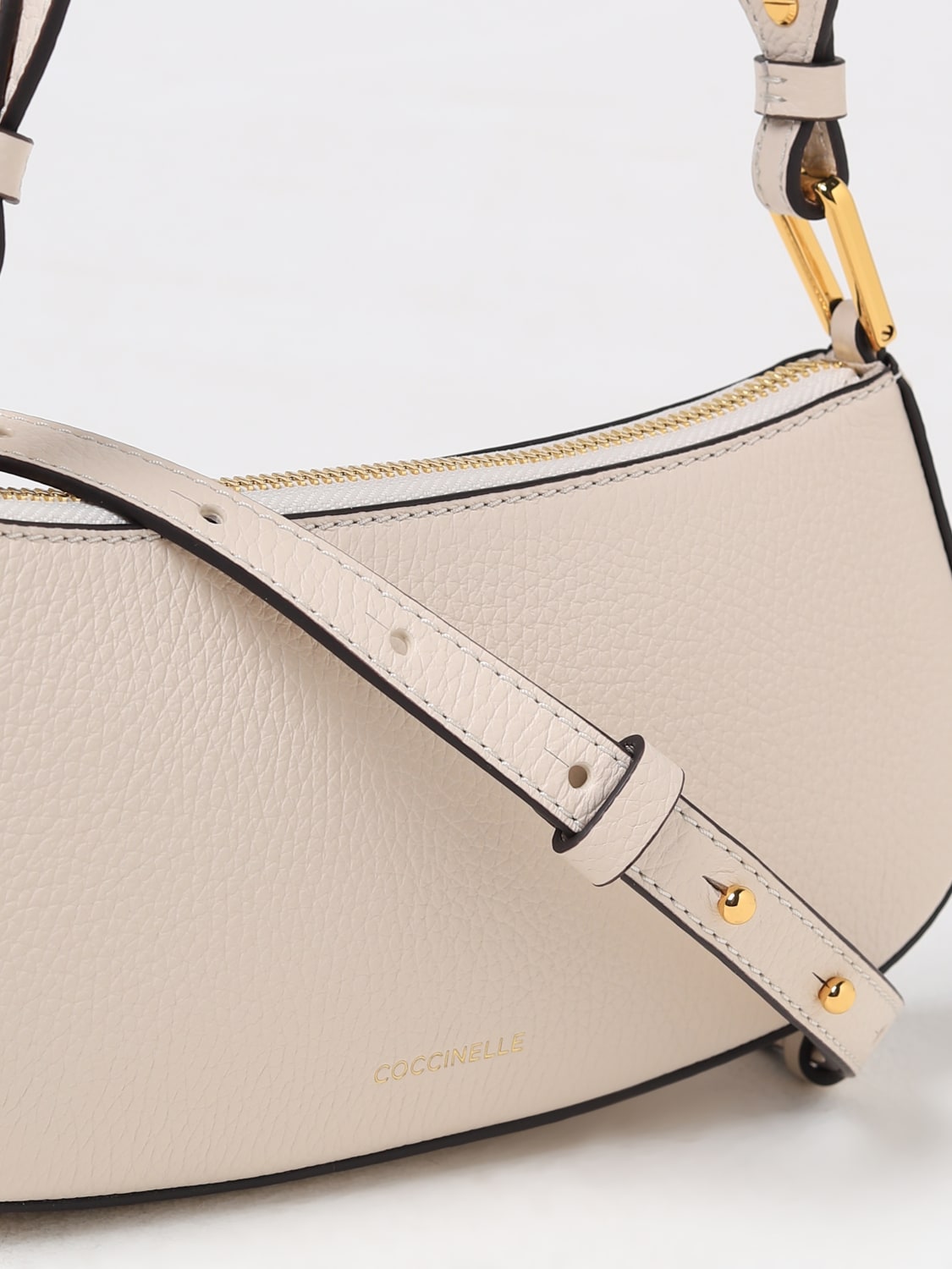 COCCINELLE MINI BOLSO: Bolso de hombro mujer Coccinelle, Nata - Img 3