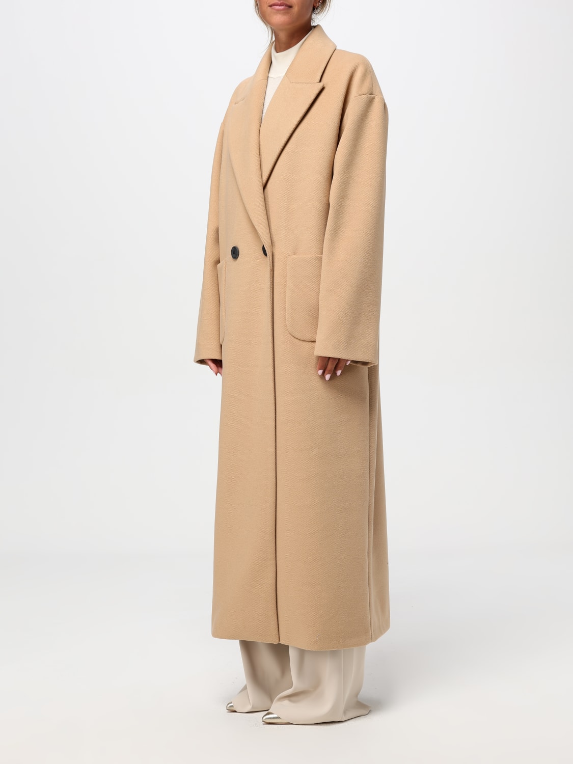 HANITA COAT: Coat woman Hanita, Camel - Img 3