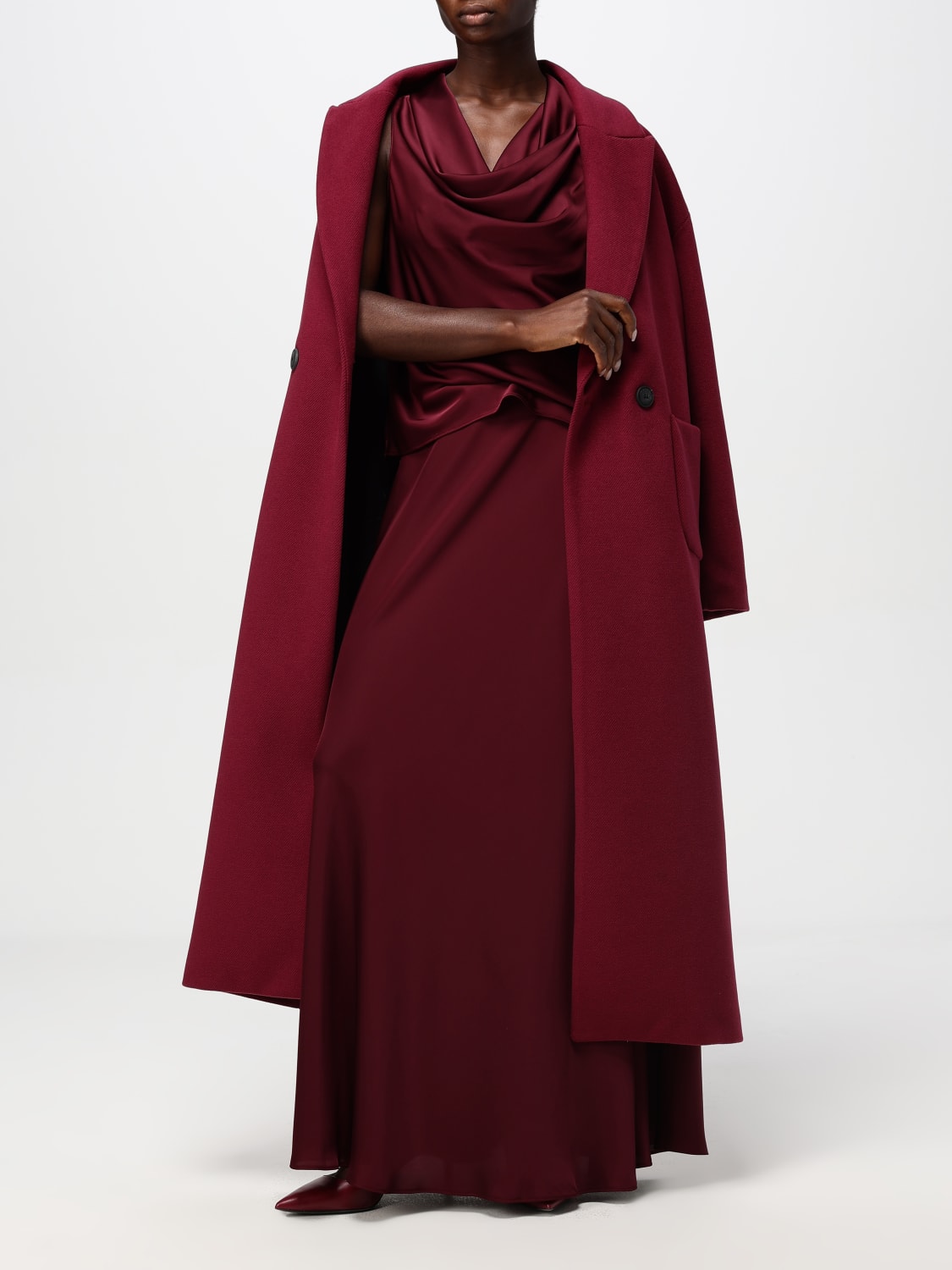 HANITA COAT: Coat woman Hanita, Burgundy - Img 2