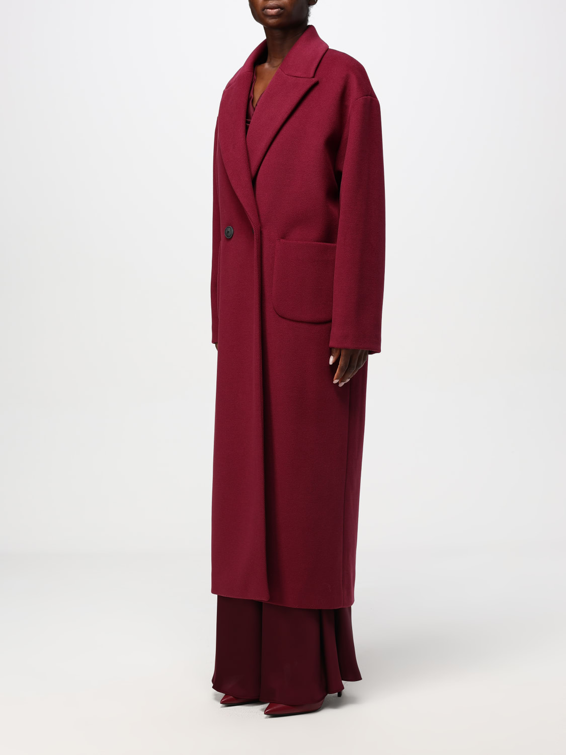 HANITA COAT: Coat woman Hanita, Burgundy - Img 4