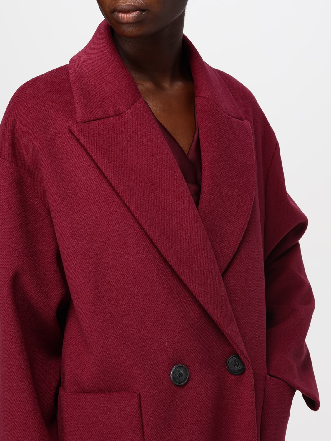 HANITA COAT: Coat woman Hanita, Burgundy - Img 5