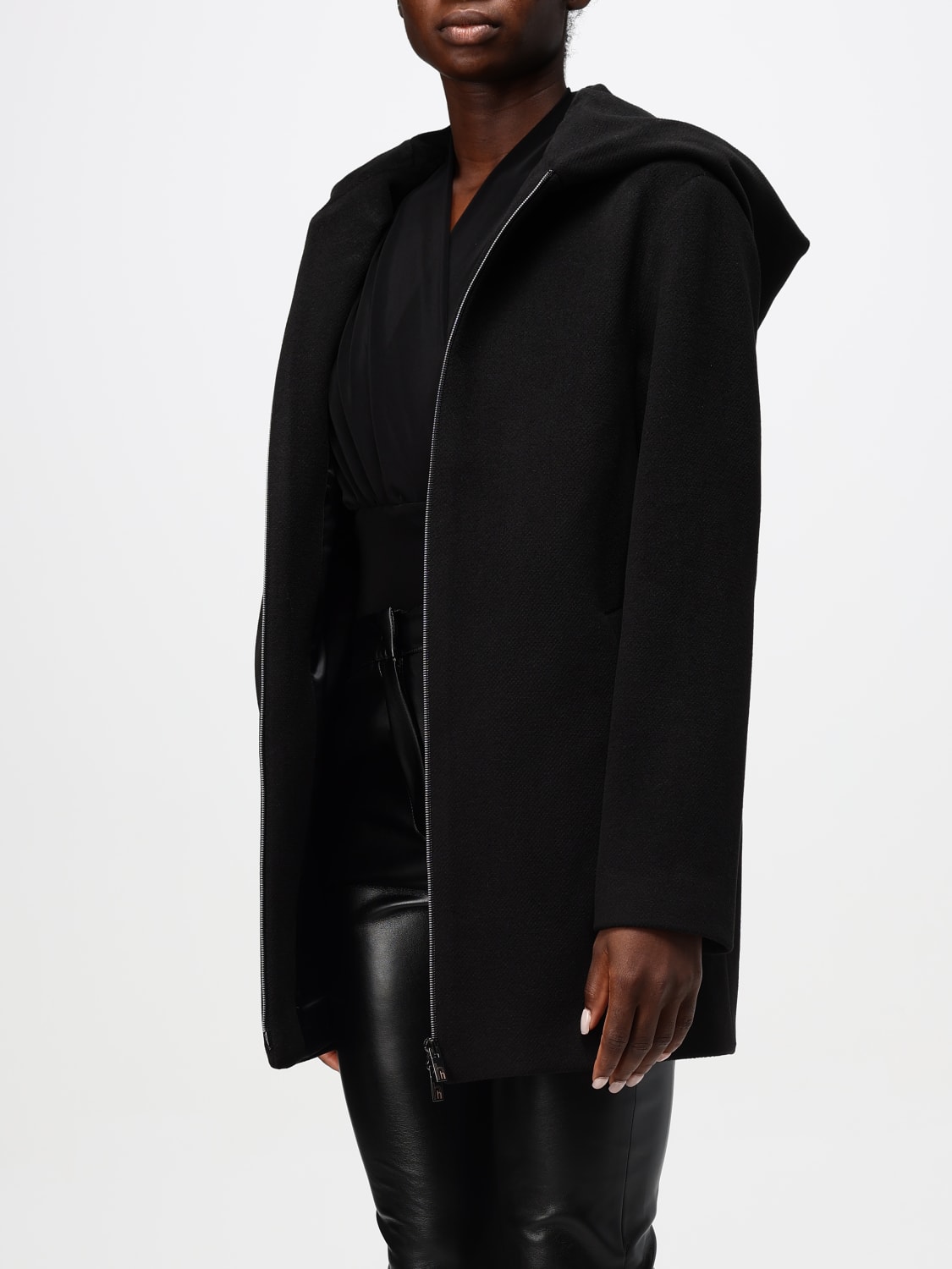 HANITA COAT: Coat woman Hanita, Black - Img 3