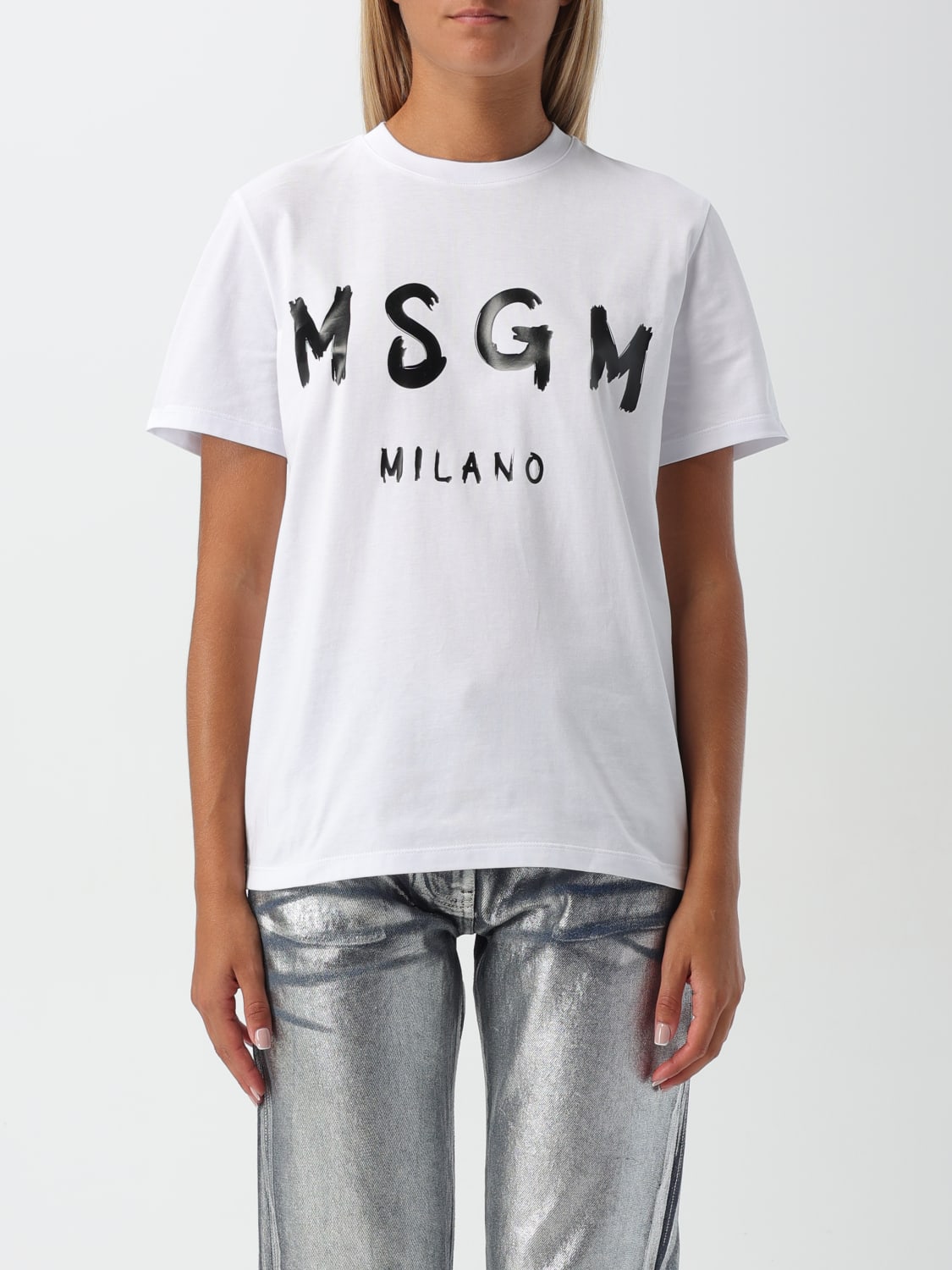 MSGM T-SHIRT: T-shirt woman MSGM, White - Img 1