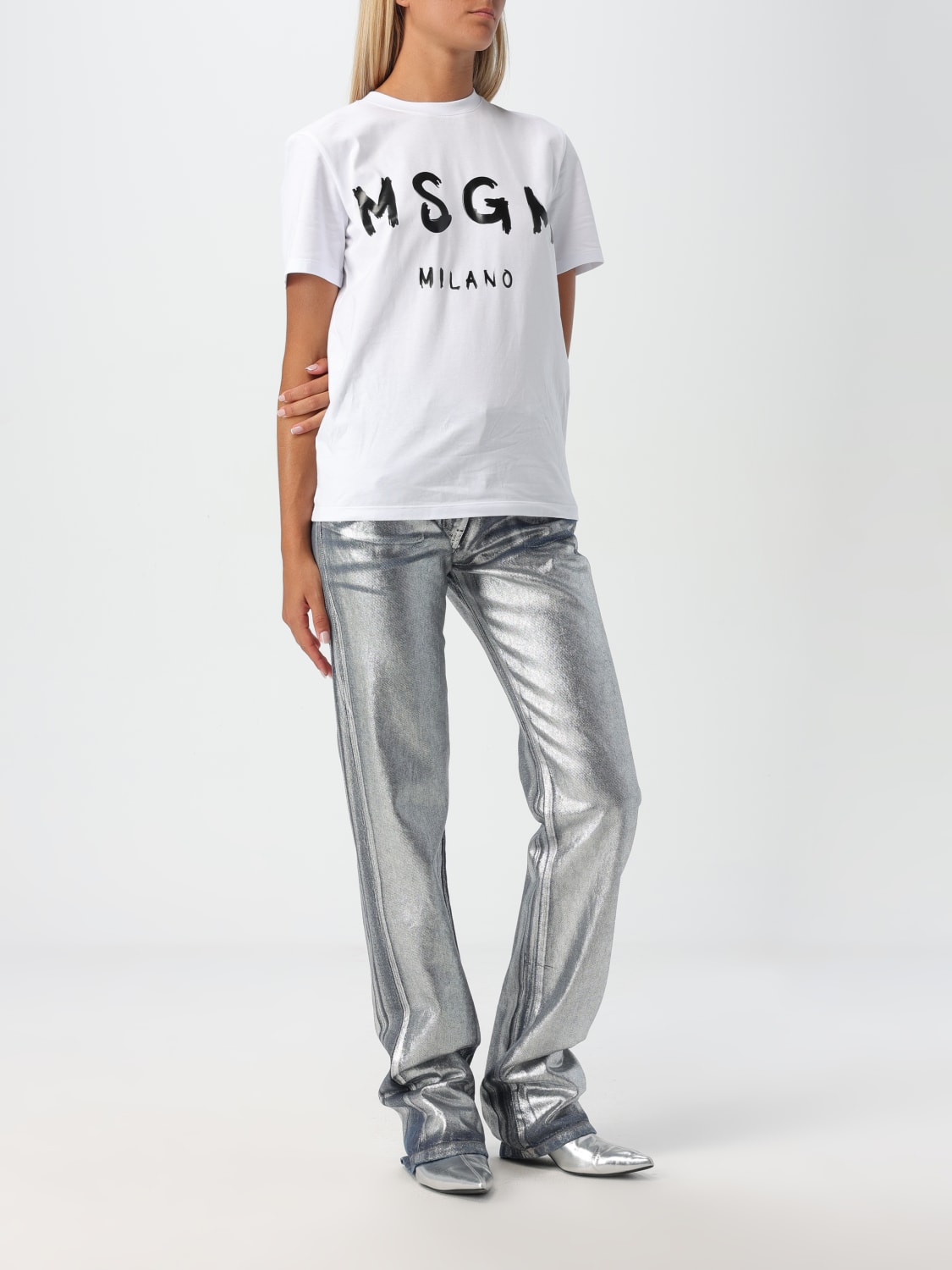 MSGM T-SHIRT: T-shirt woman MSGM, White - Img 2